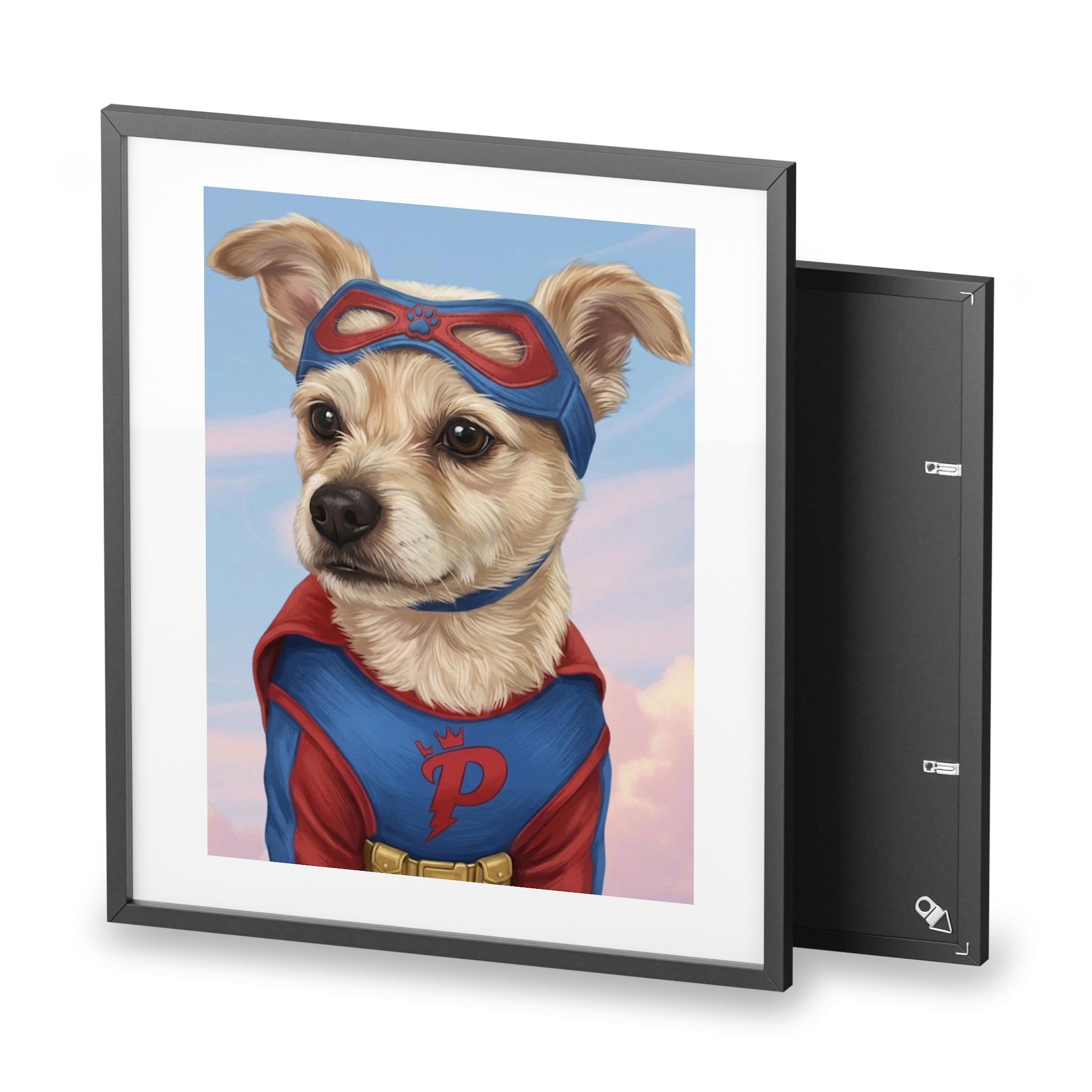 (Tommy) Playful Dog Framed Poster