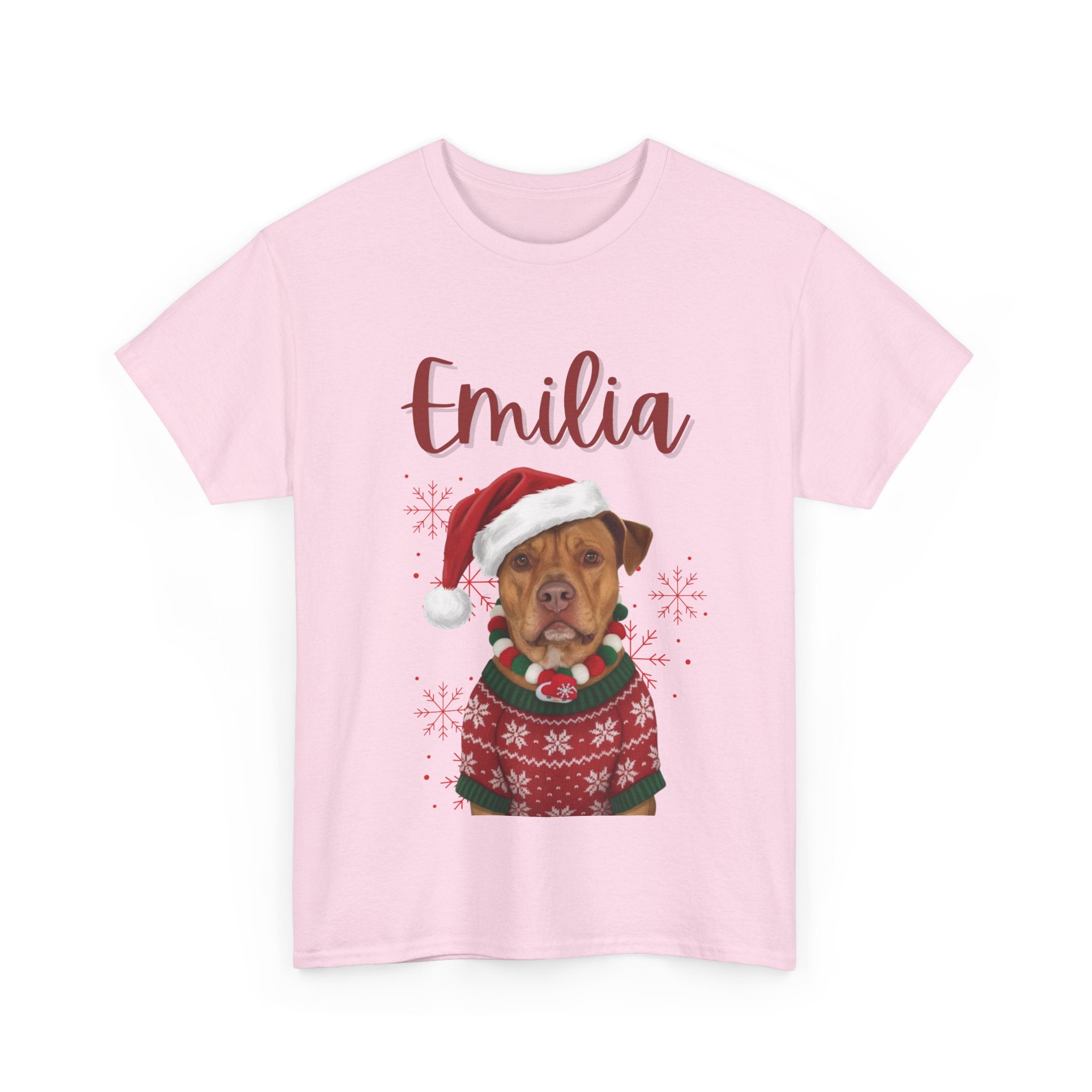 (Emilia) Whimsical Dog Portrait Tee Shirt