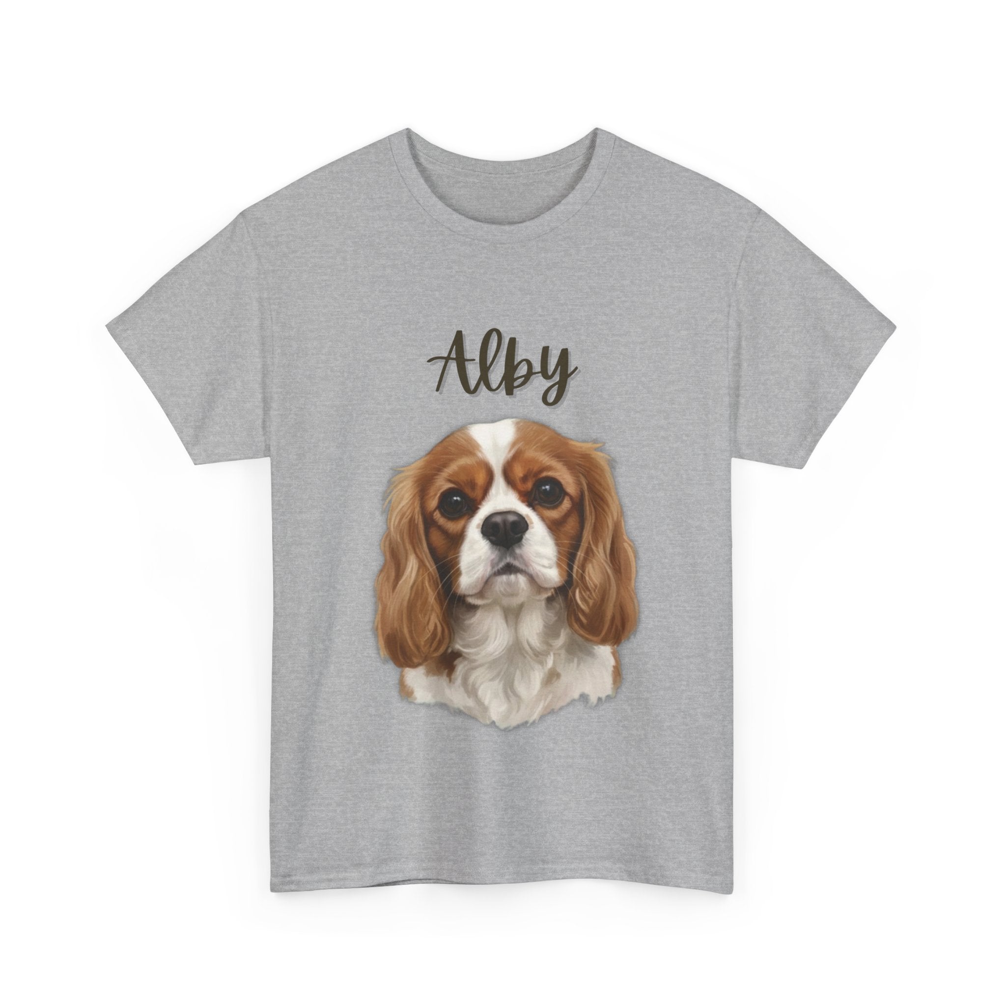 (Alby) Whimsical Dog Portrait Tee Shirt