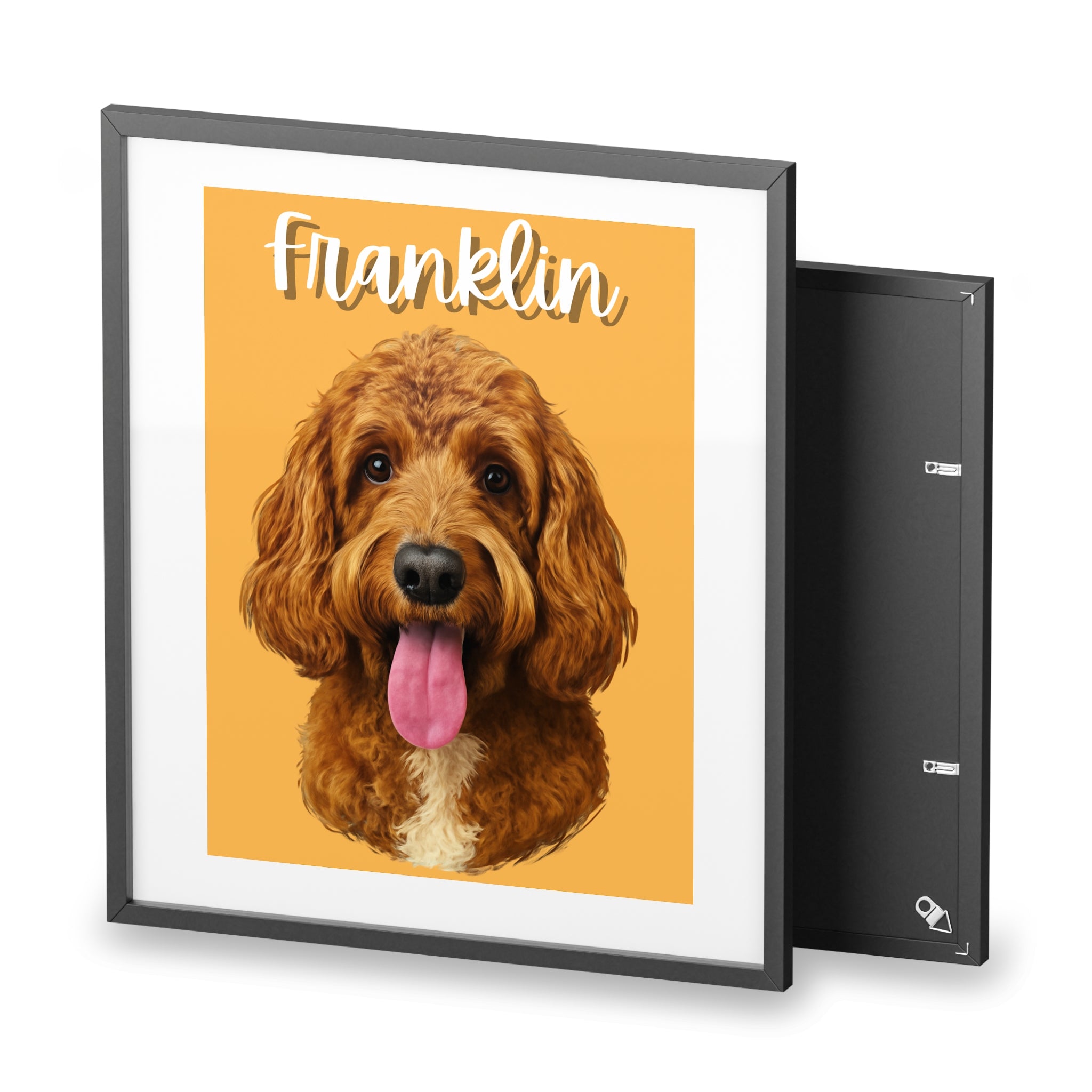 (Franklin ) Playful Dog Framed Poster