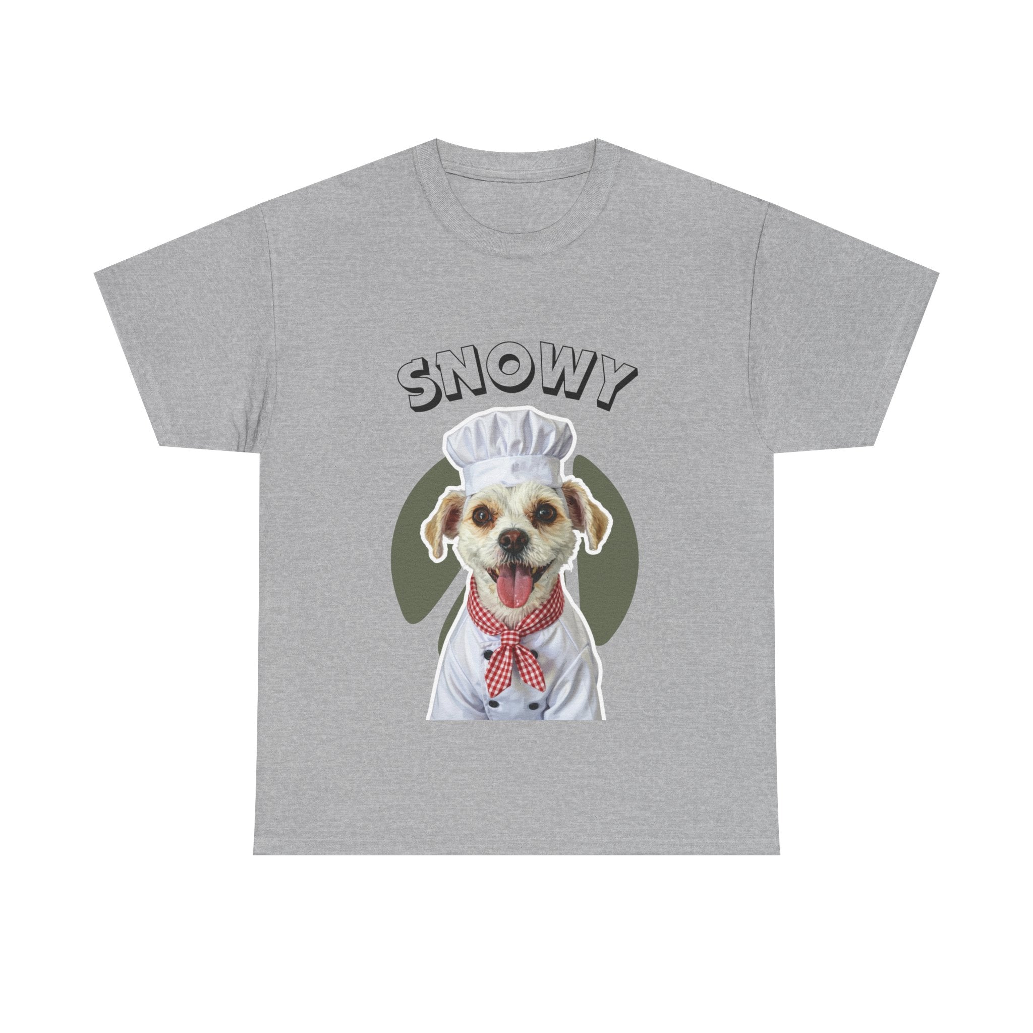 (Snowy) Whimsical Dog Portrait Tee Shirt