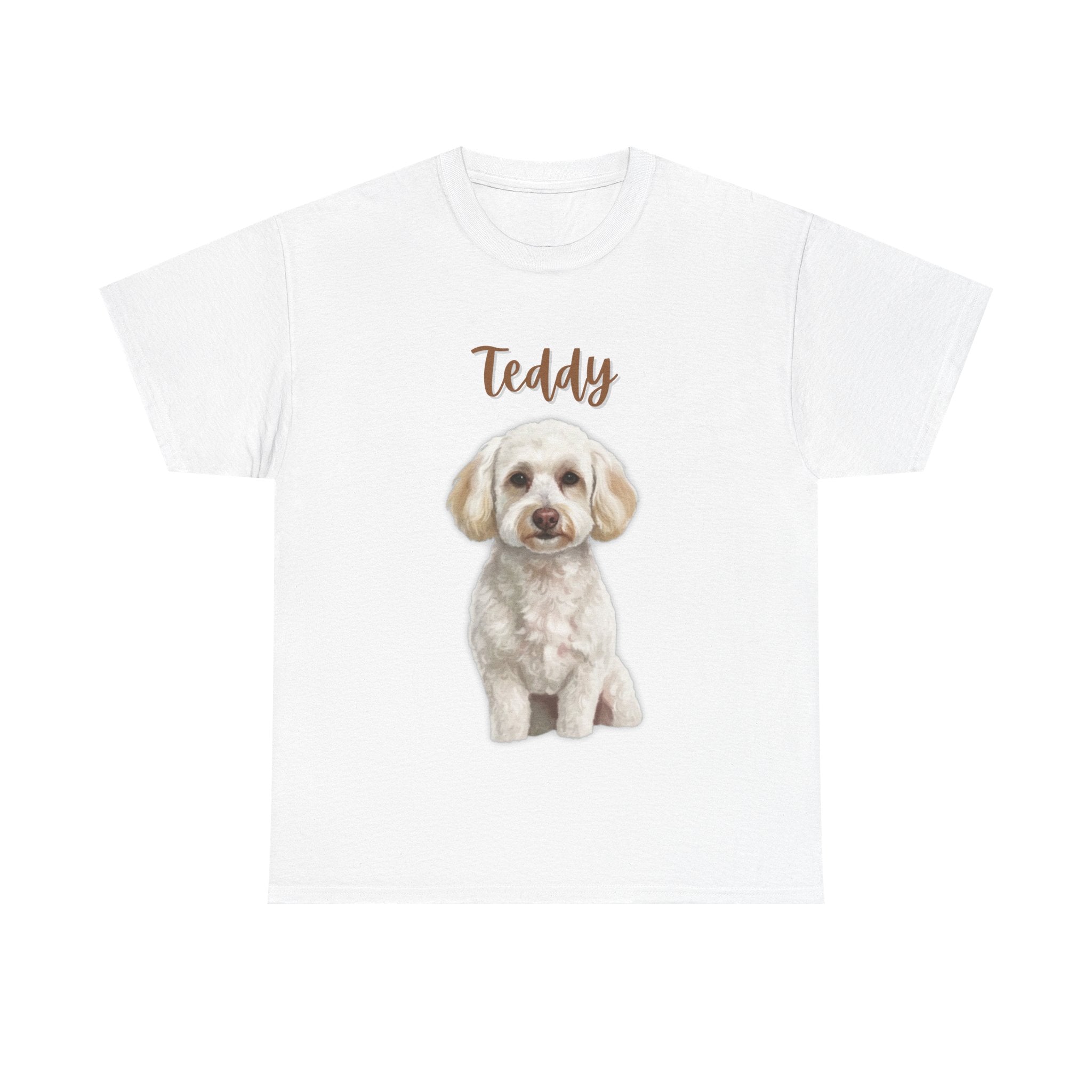 (Teddy) Whimsical Dog Portrait Tee Shirt