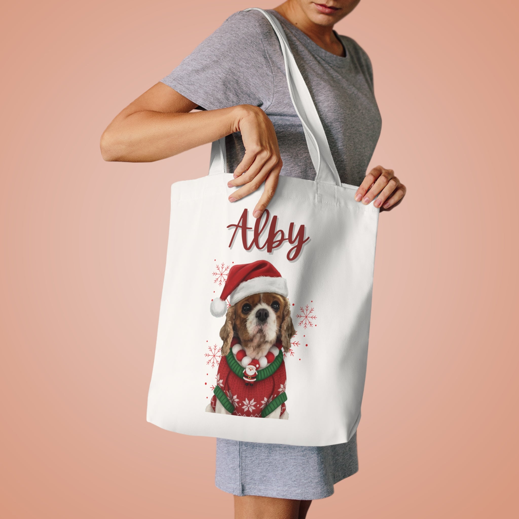 (Alby) Personalized Dog Lover Tote Bag