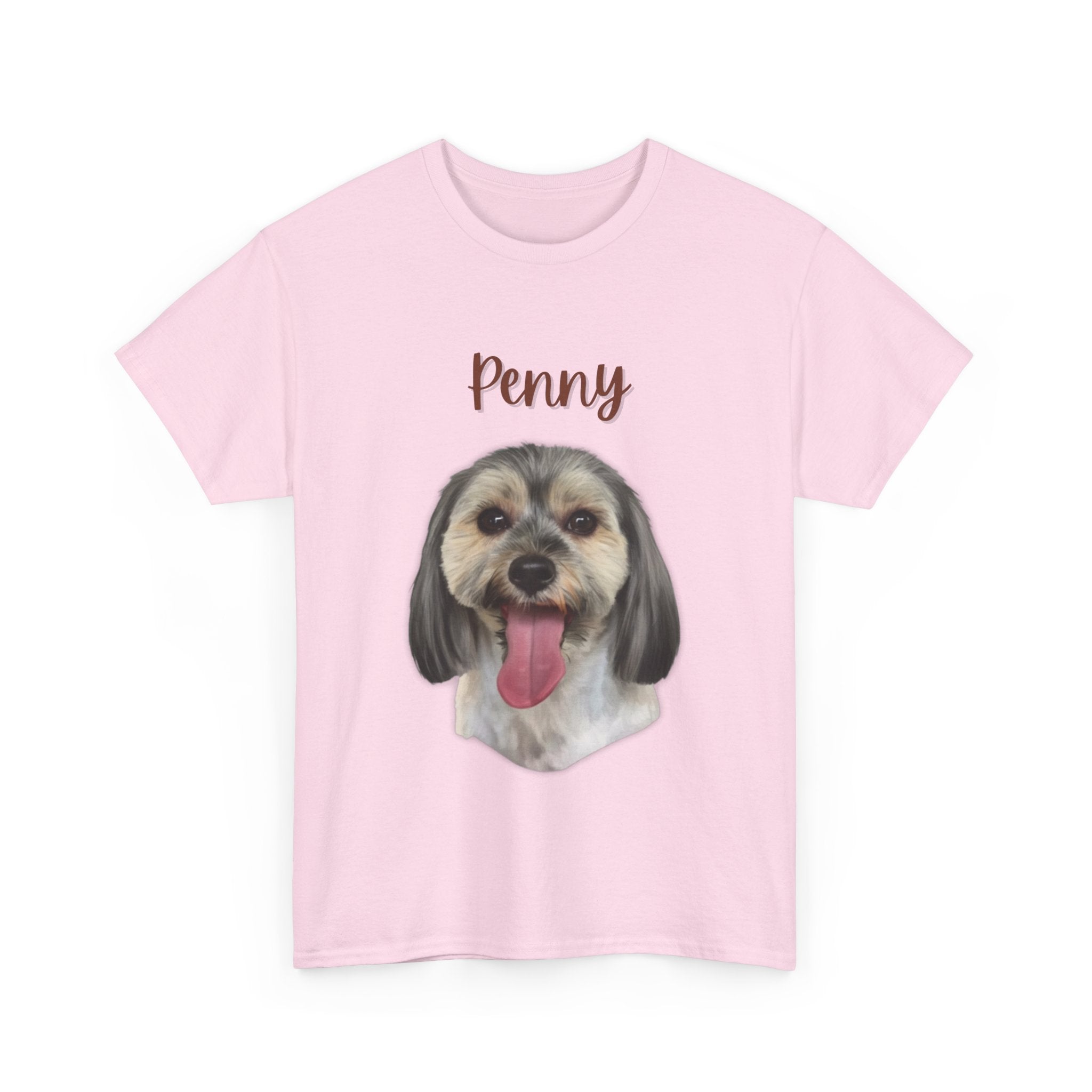 (Penny) Whimsical Dog Portrait Tee Shirt