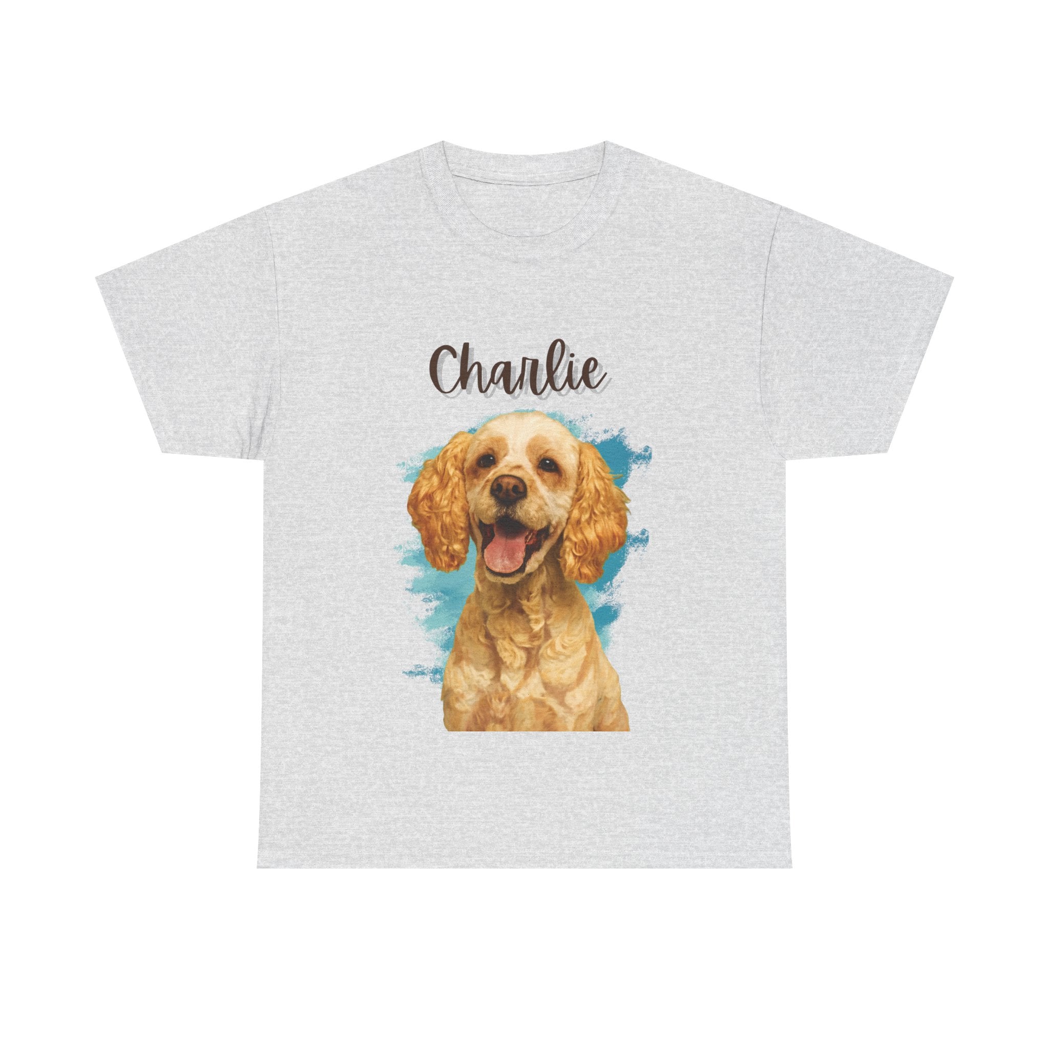 (Charlie) Whimsical Dog Portrait Tee Shirt