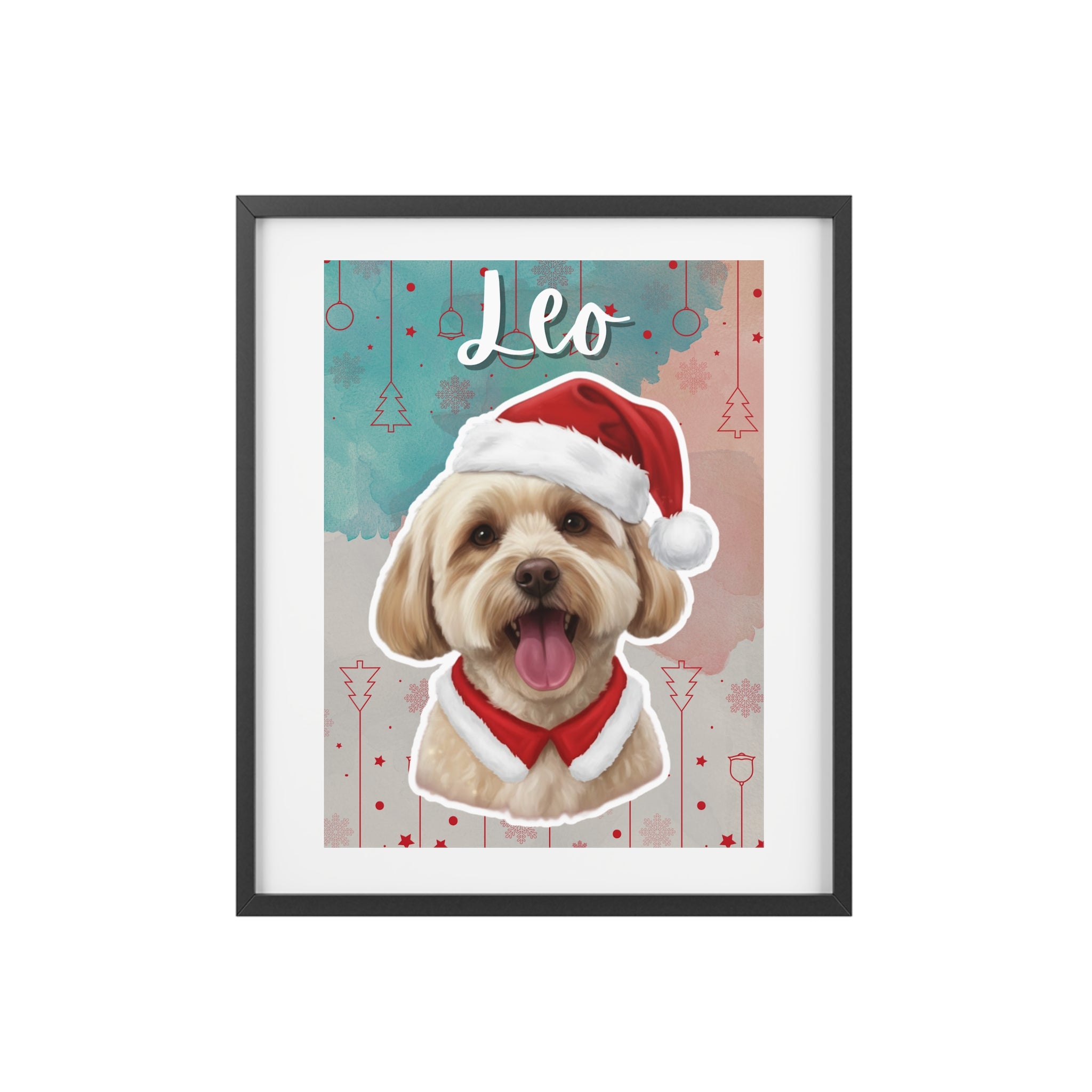 (Leo) Playful Dog Framed Poster
