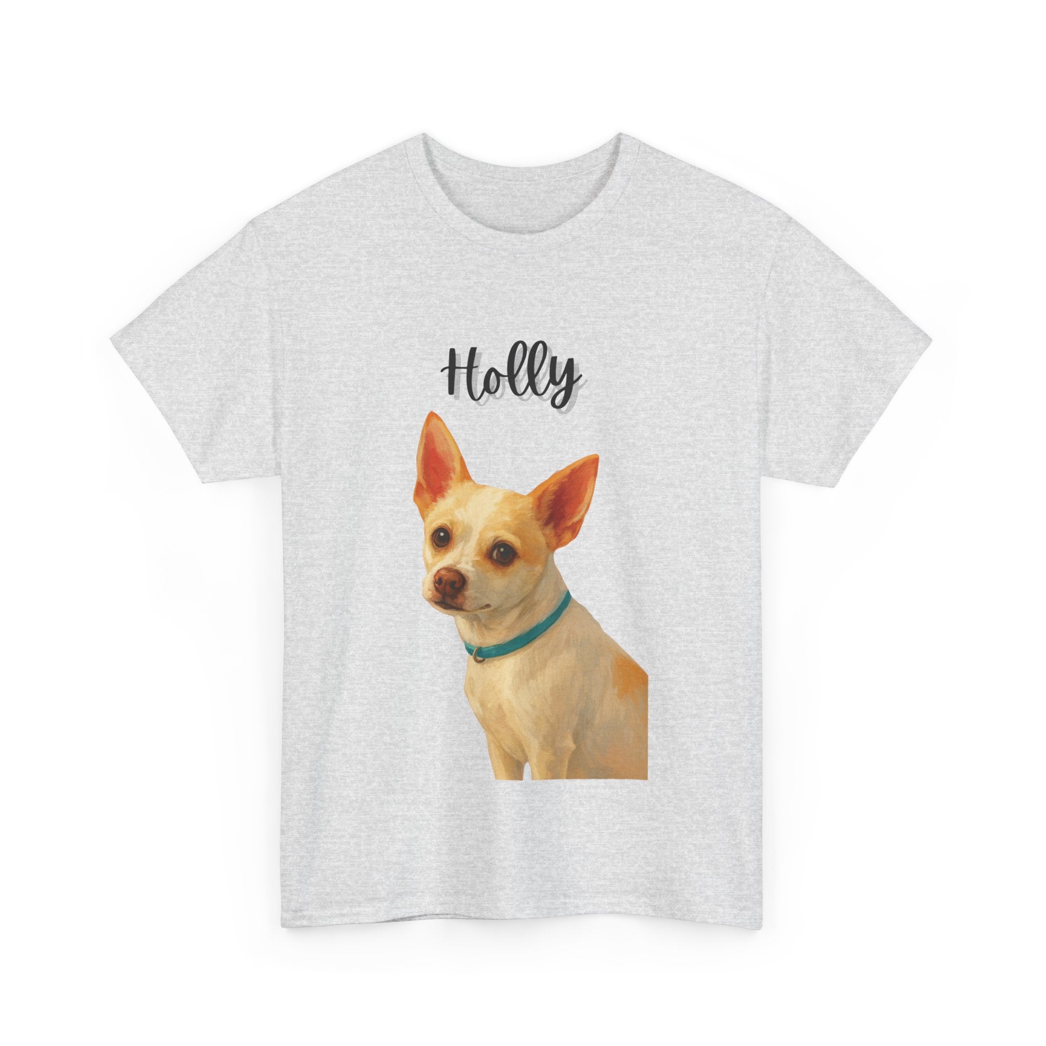 (Holly) Whimsical Dog Portrait Tee Shirt