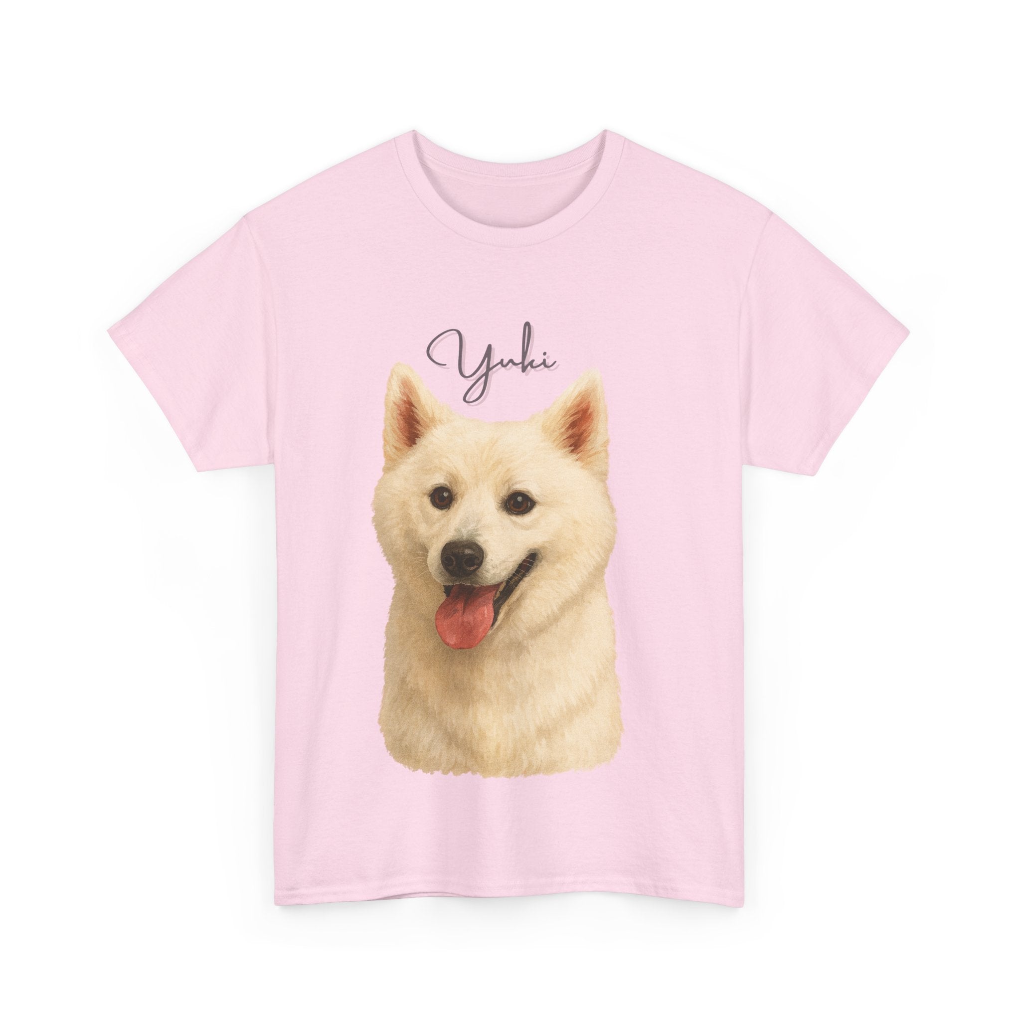 (Yuki) Whimsical Dog Portrait Tee Shirt