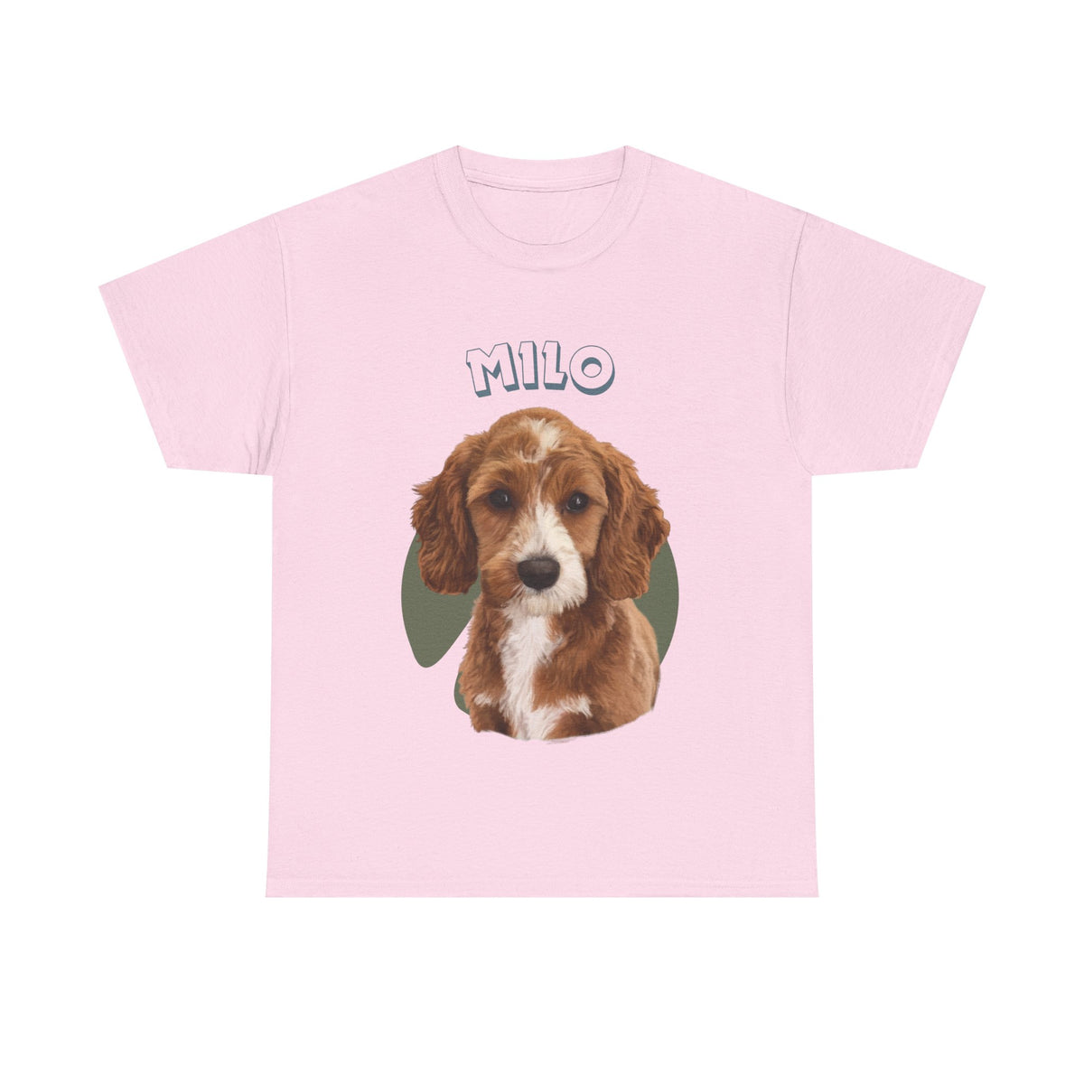 (Milo) Whimsical Dog Portrait Tee Shirt