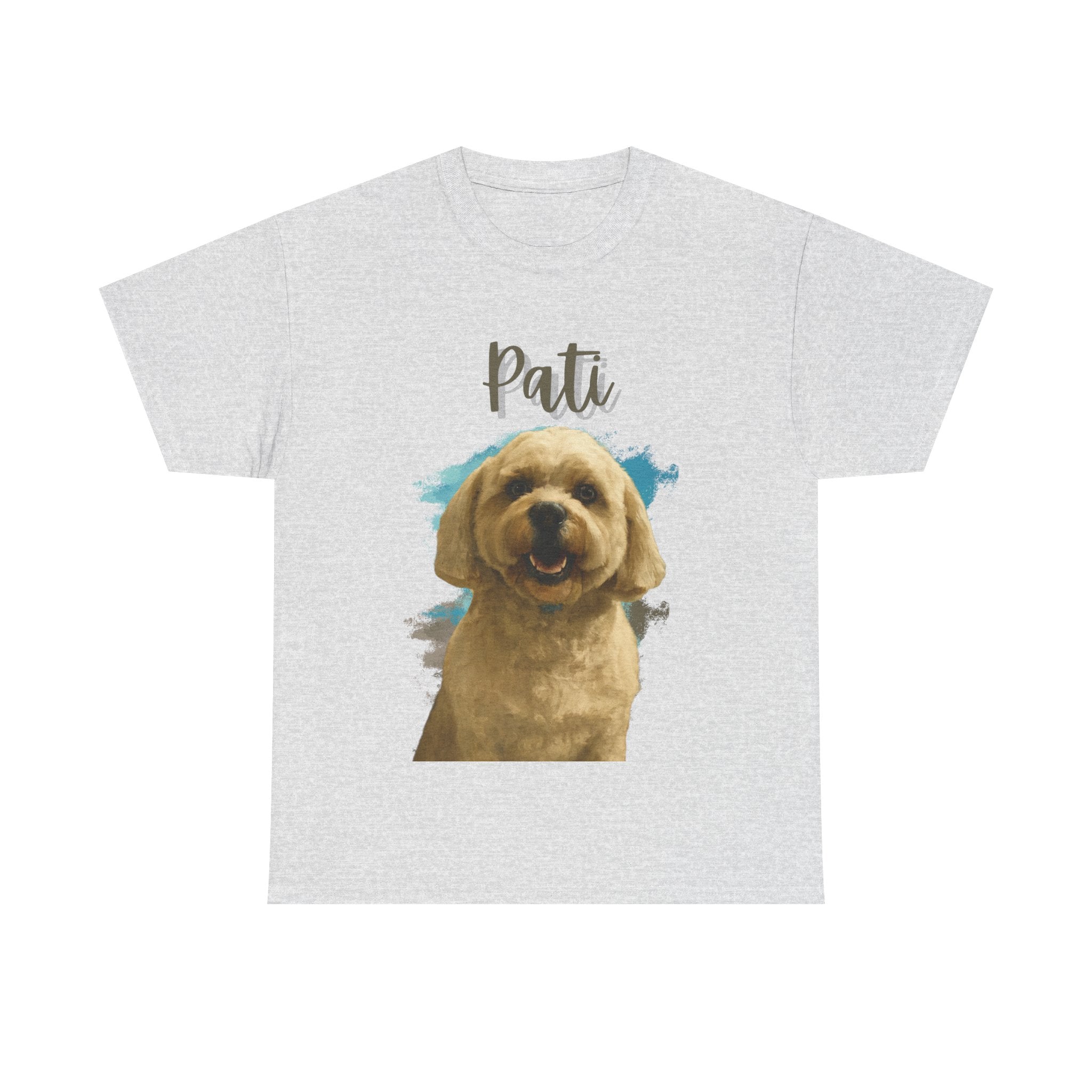 (Pati) Whimsical Dog Portrait Tee Shirt