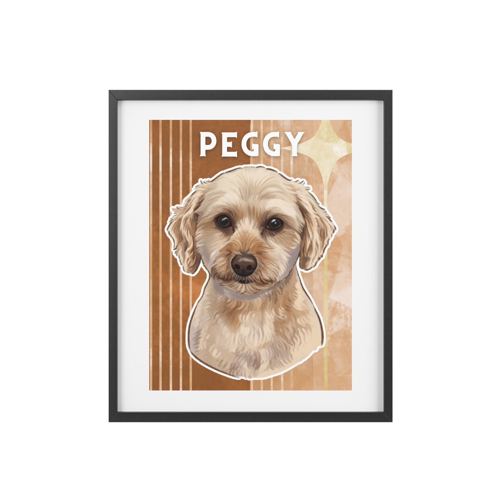 (Peggy) Playful Dog Framed Poster