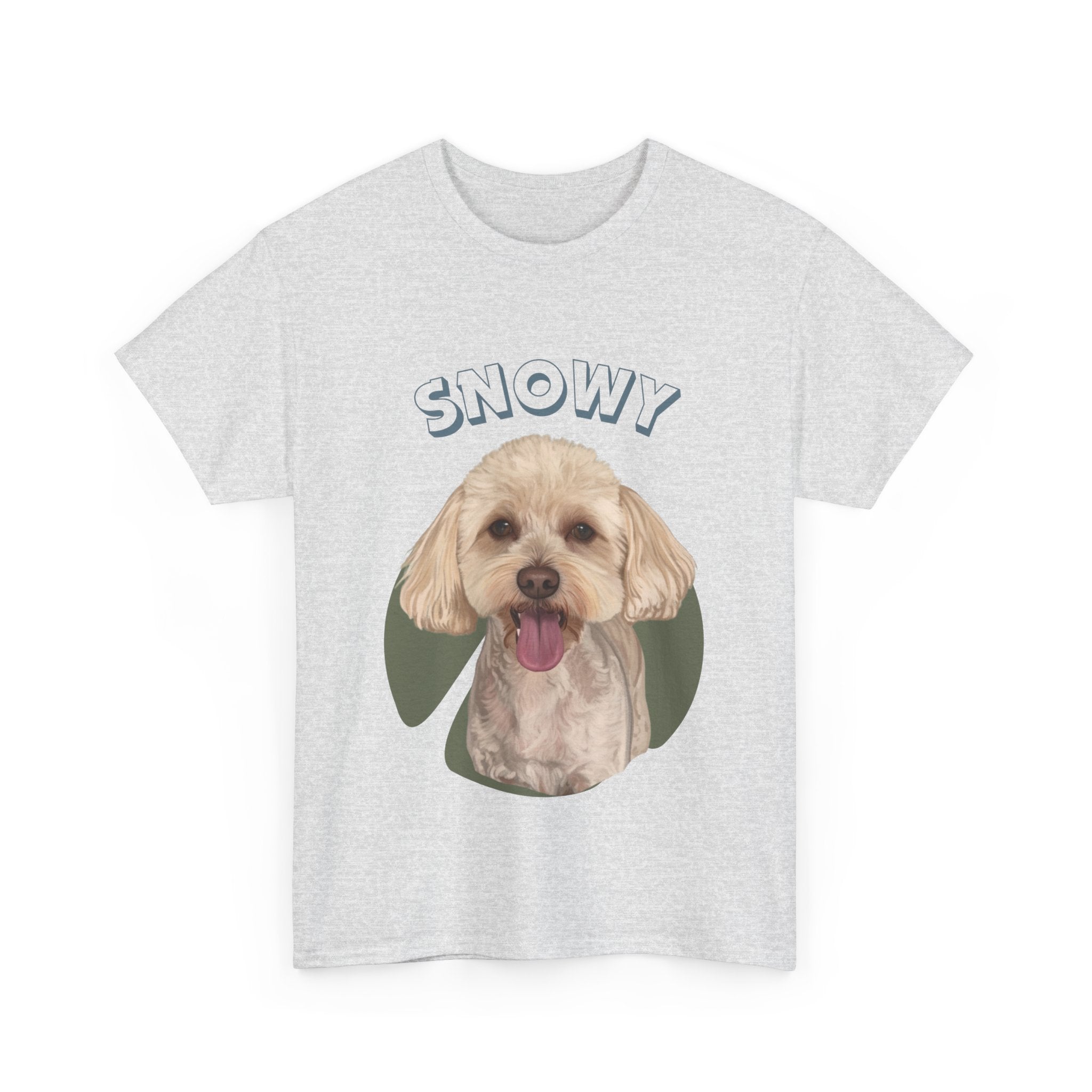 (Snowy) Whimsical Dog Portrait Tee Shirt