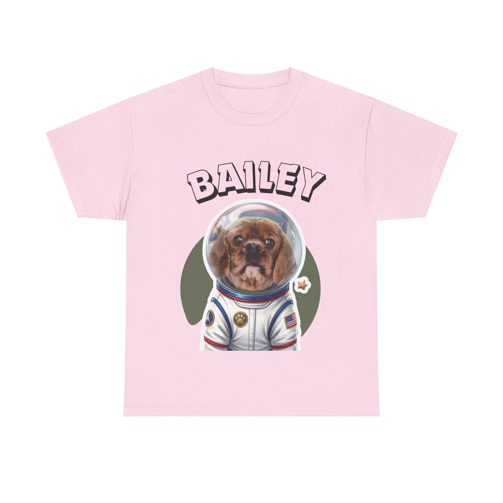 (Bailey) Whimsical Dog Portrait Tee Shirt