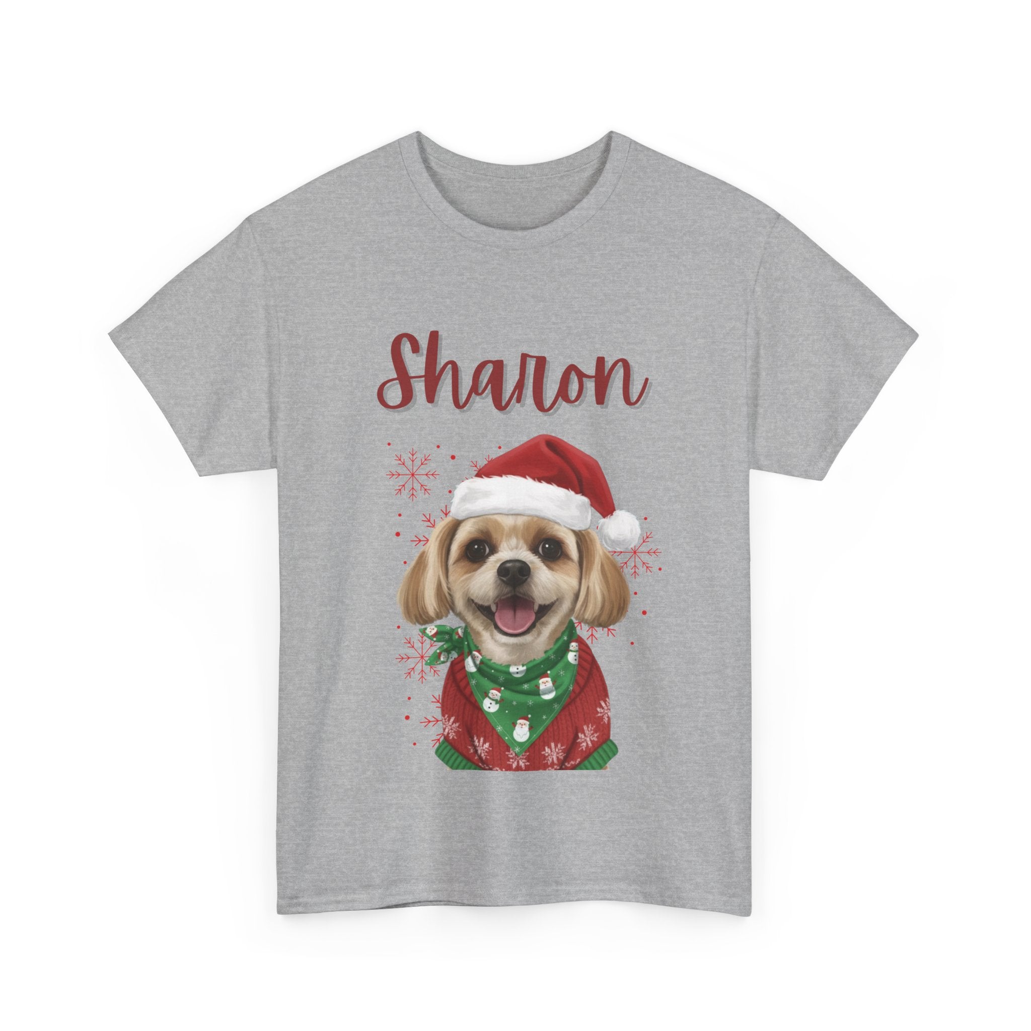 (Sharon) Whimsical Dog Portrait Tee Shirt