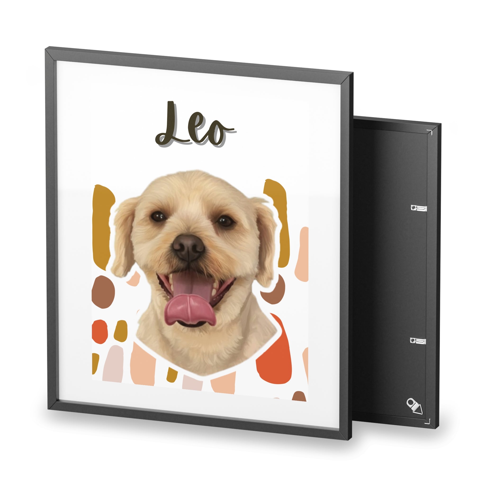 (Leo) Playful Dog Framed Poster