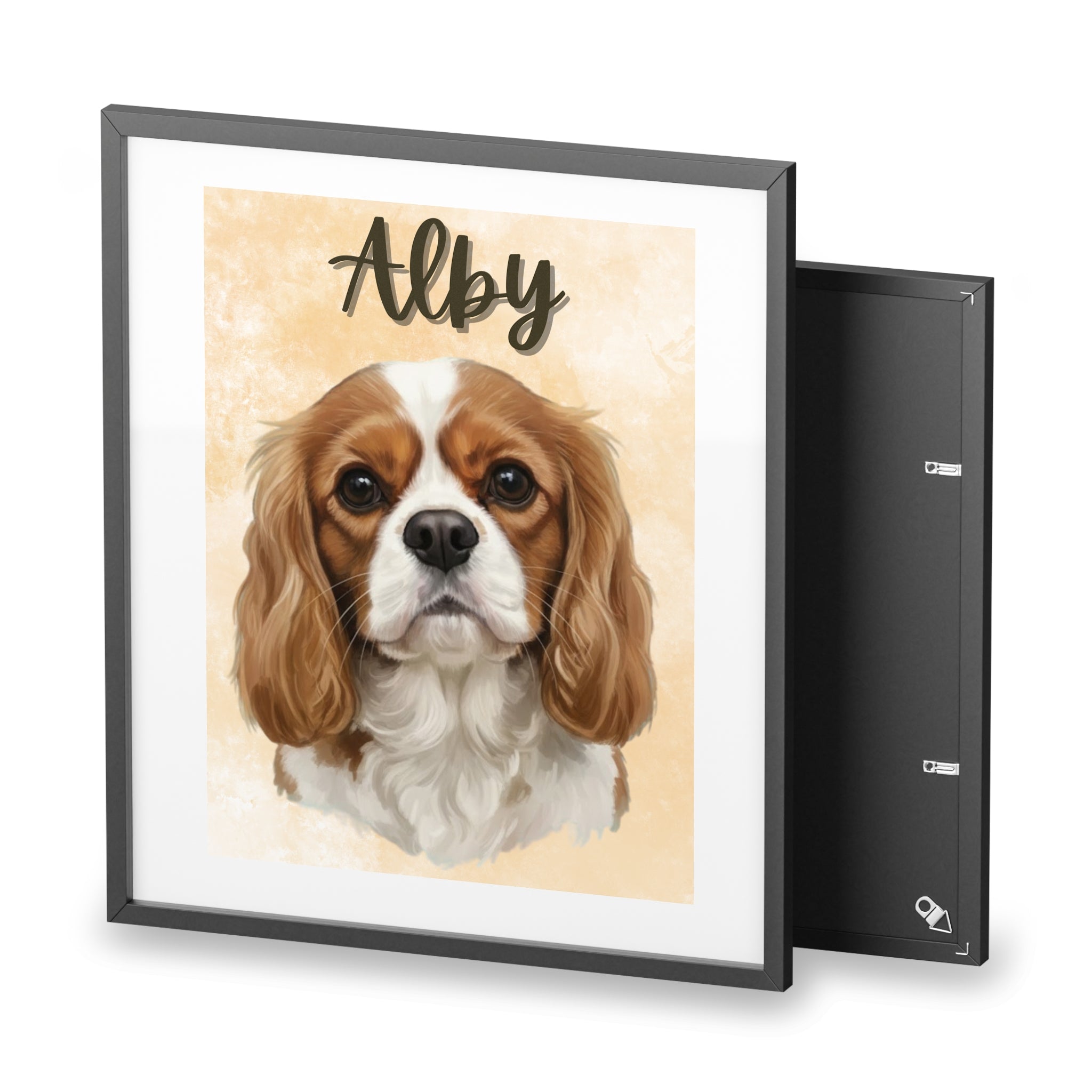 (Alby) Playful Dog Framed Poster