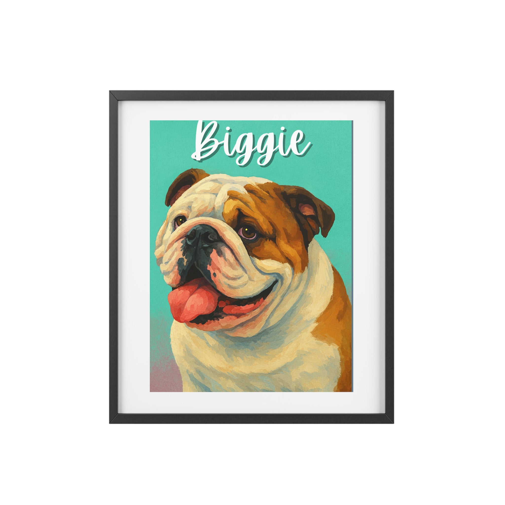 (Biggie) Playful Dog Framed Poster