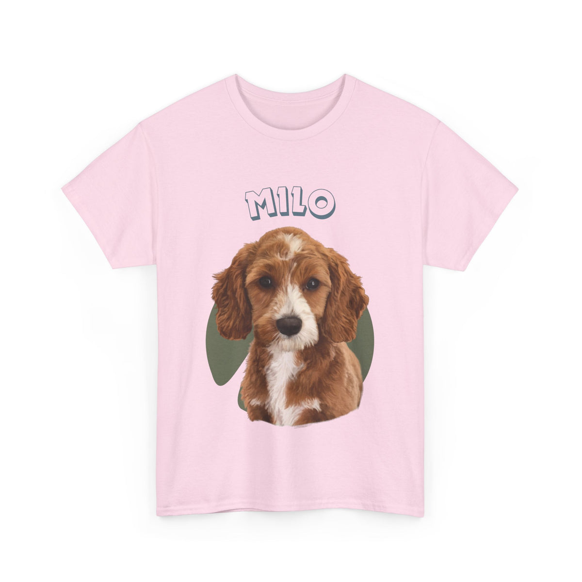 (Milo) Whimsical Dog Portrait Tee Shirt