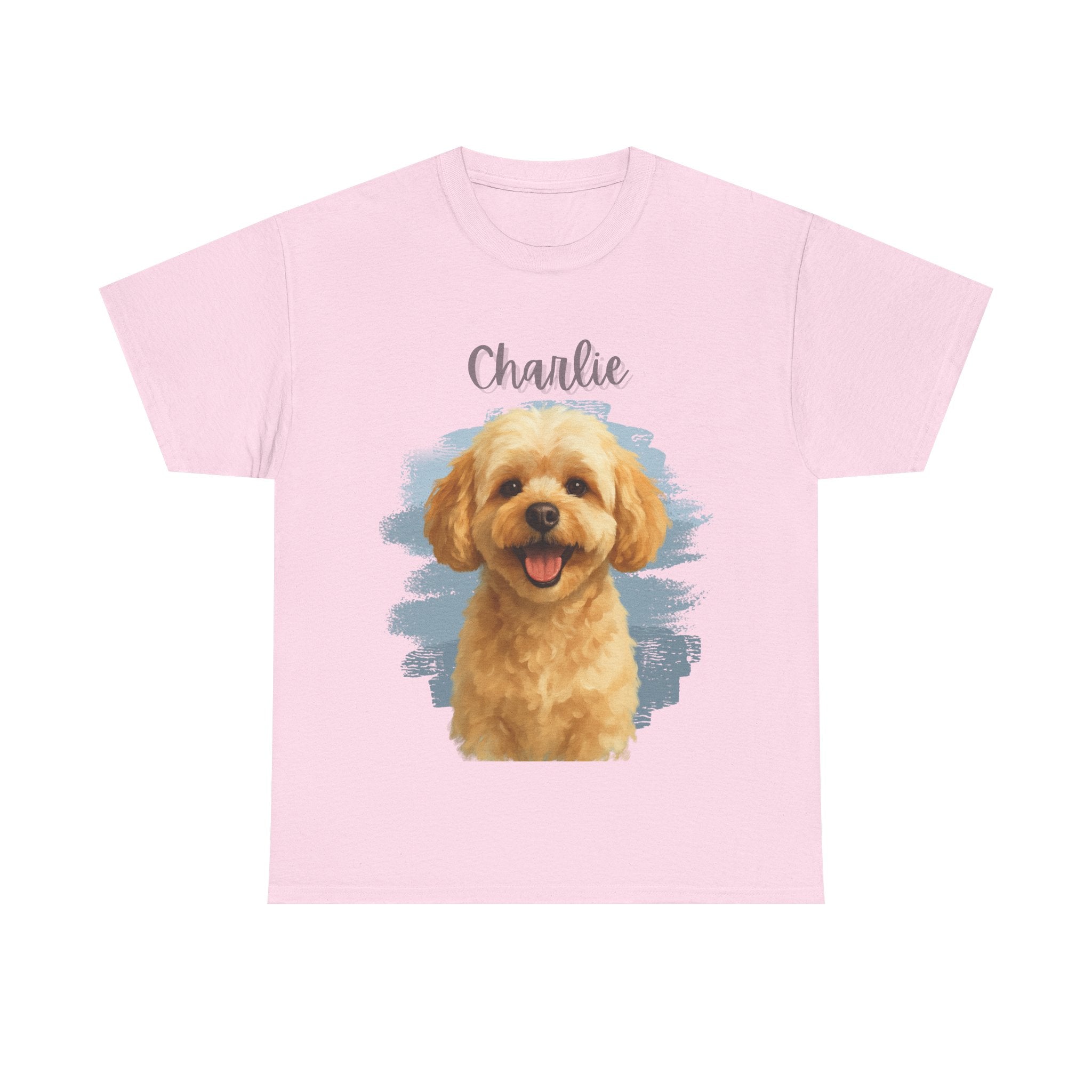 (Charlie) Whimsical Dog Portrait Tee Shirt