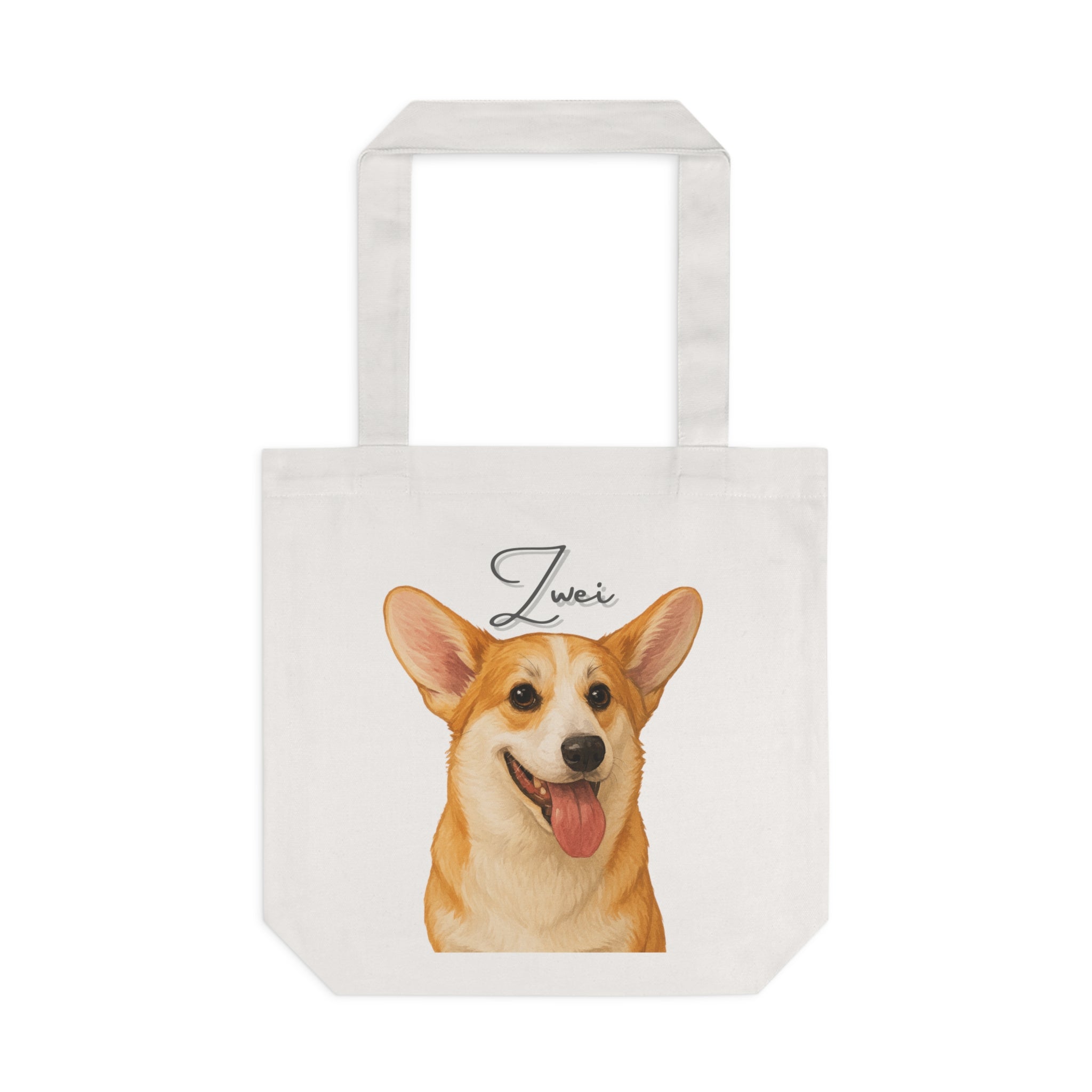 (Zwei) Personalized Dog Lover Tote Bag
