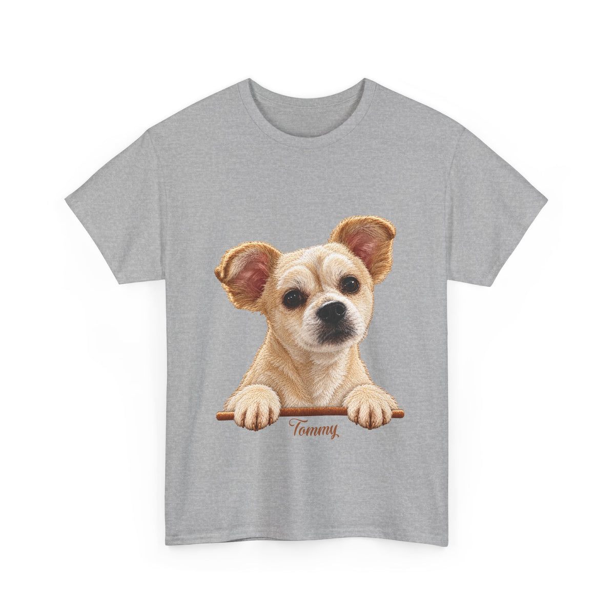 (Tommy) Whimsical Dog Portrait Tee Shirt
