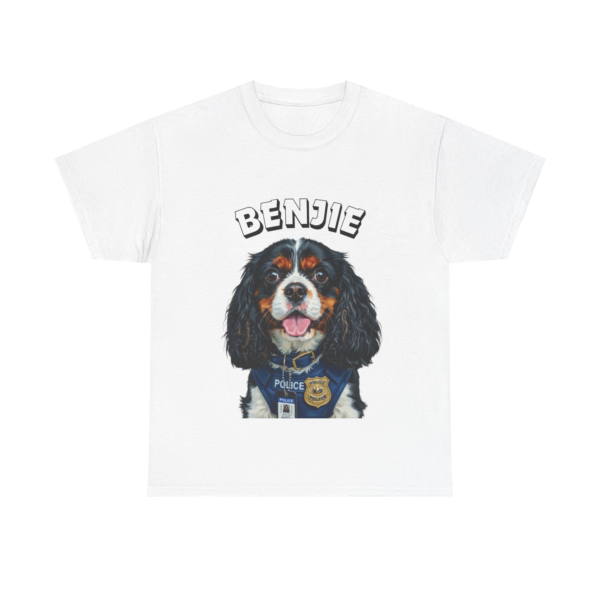 (Benjie) Whimsical Dog Portrait Tee Shirt