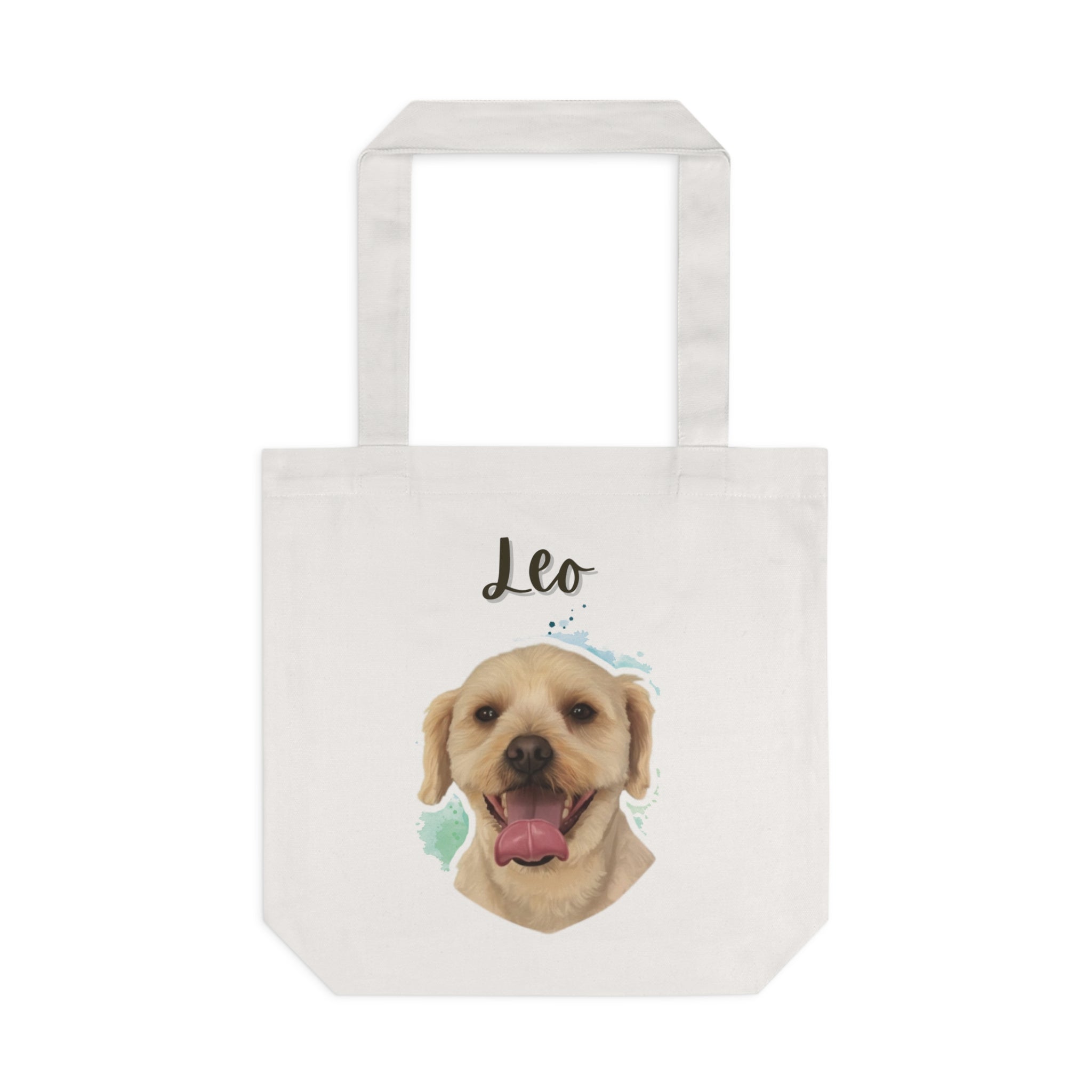 (Leo) Personalized Dog Lover Tote Bag