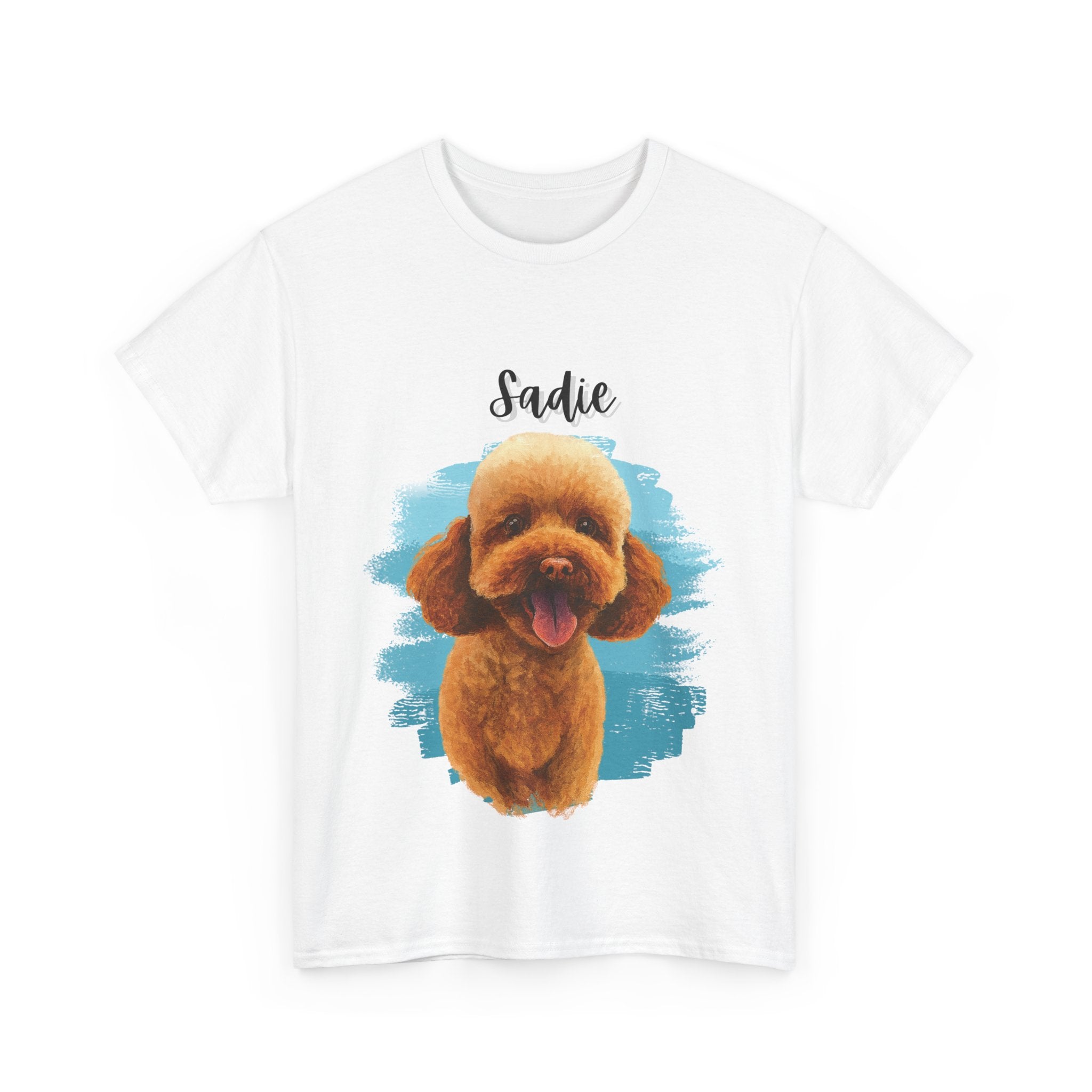 (Sadie) Whimsical Dog Portrait Tee Shirt