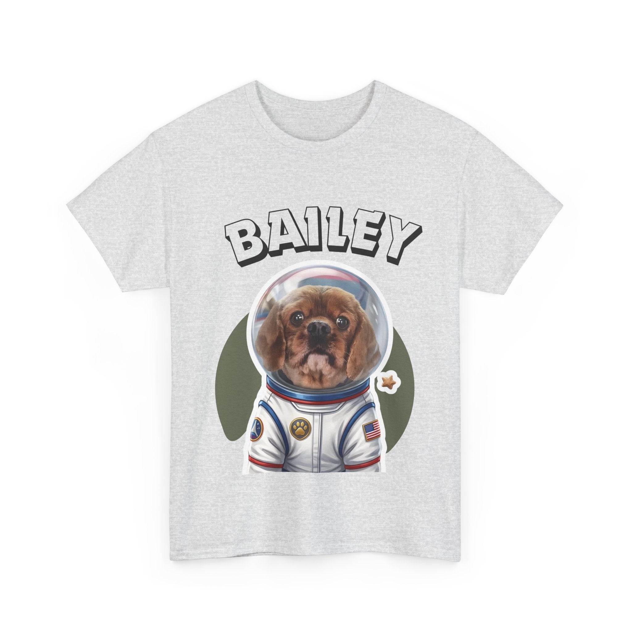 (Bailey) Whimsical Dog Portrait Tee Shirt
