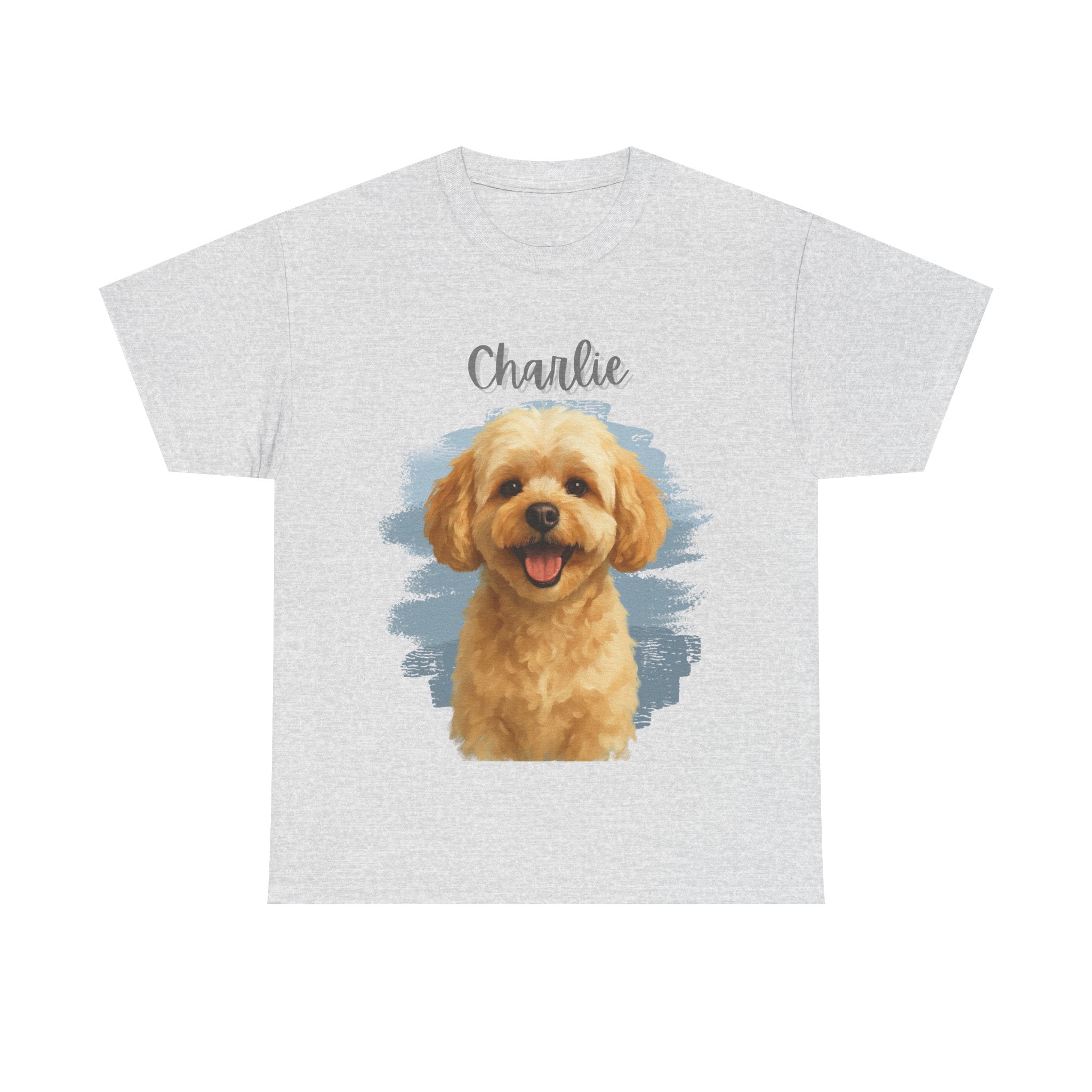 (Charlie) Whimsical Dog Portrait Tee Shirt