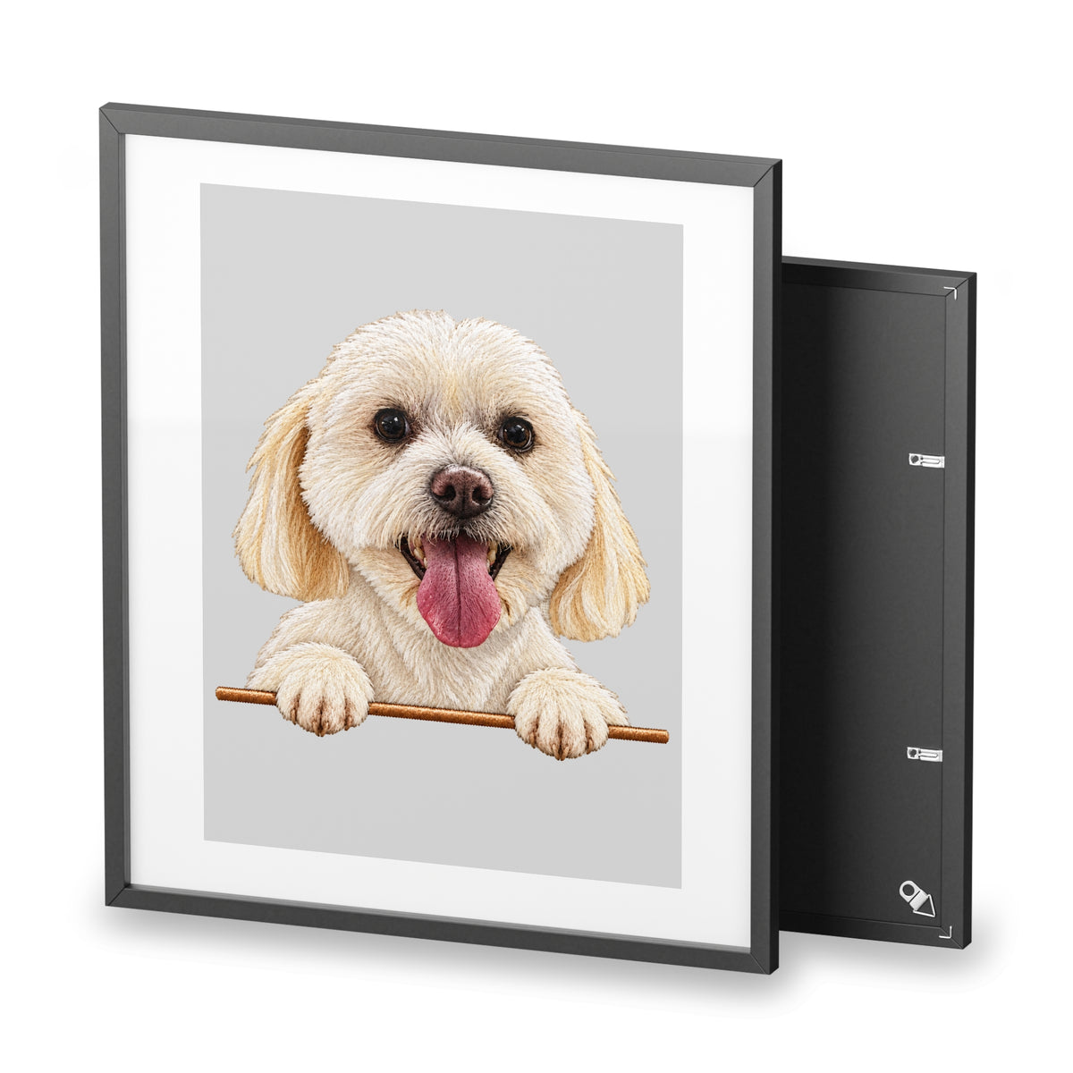 (Teddy) Playful Dog Framed Poster