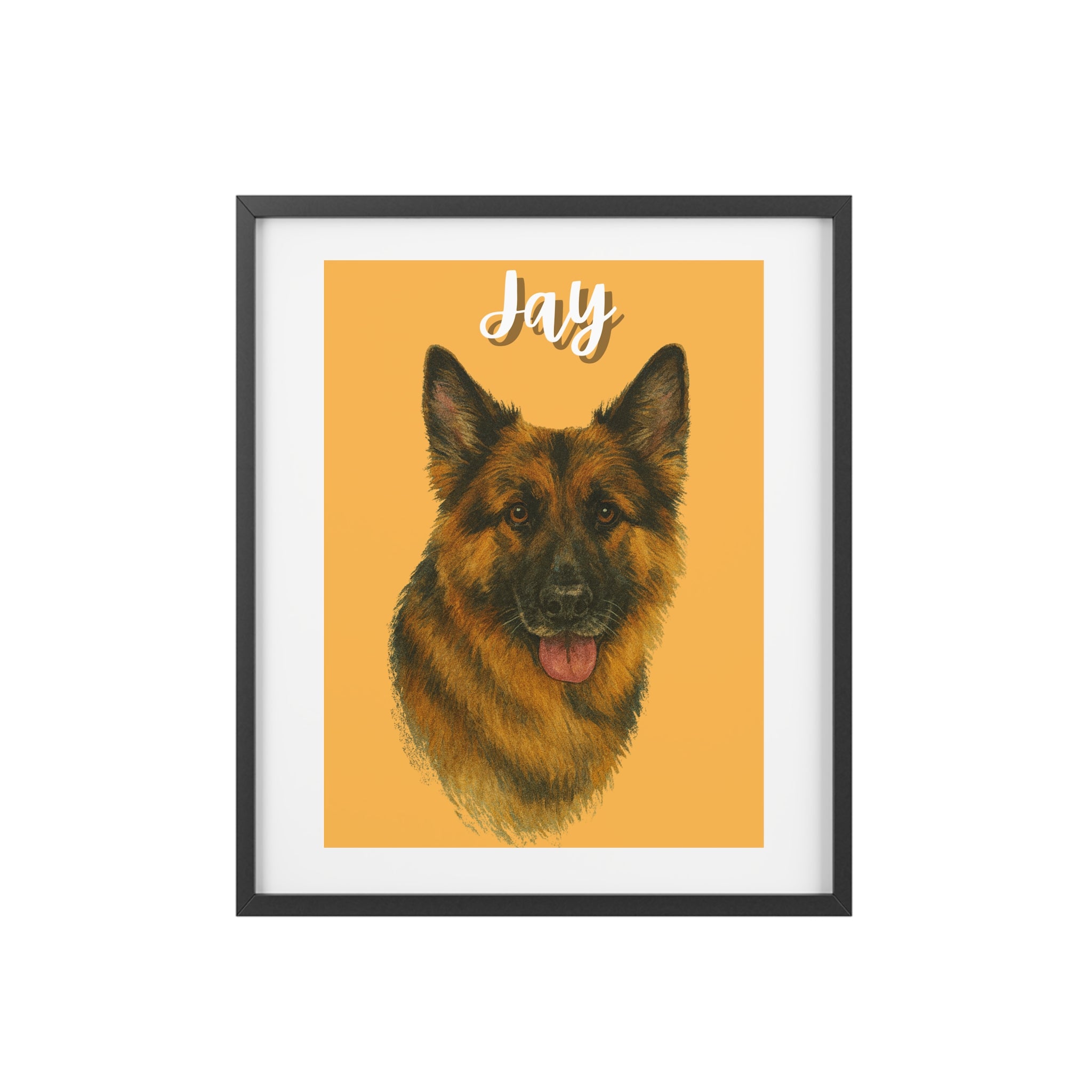 (Jay) Playful Dog Framed Poster