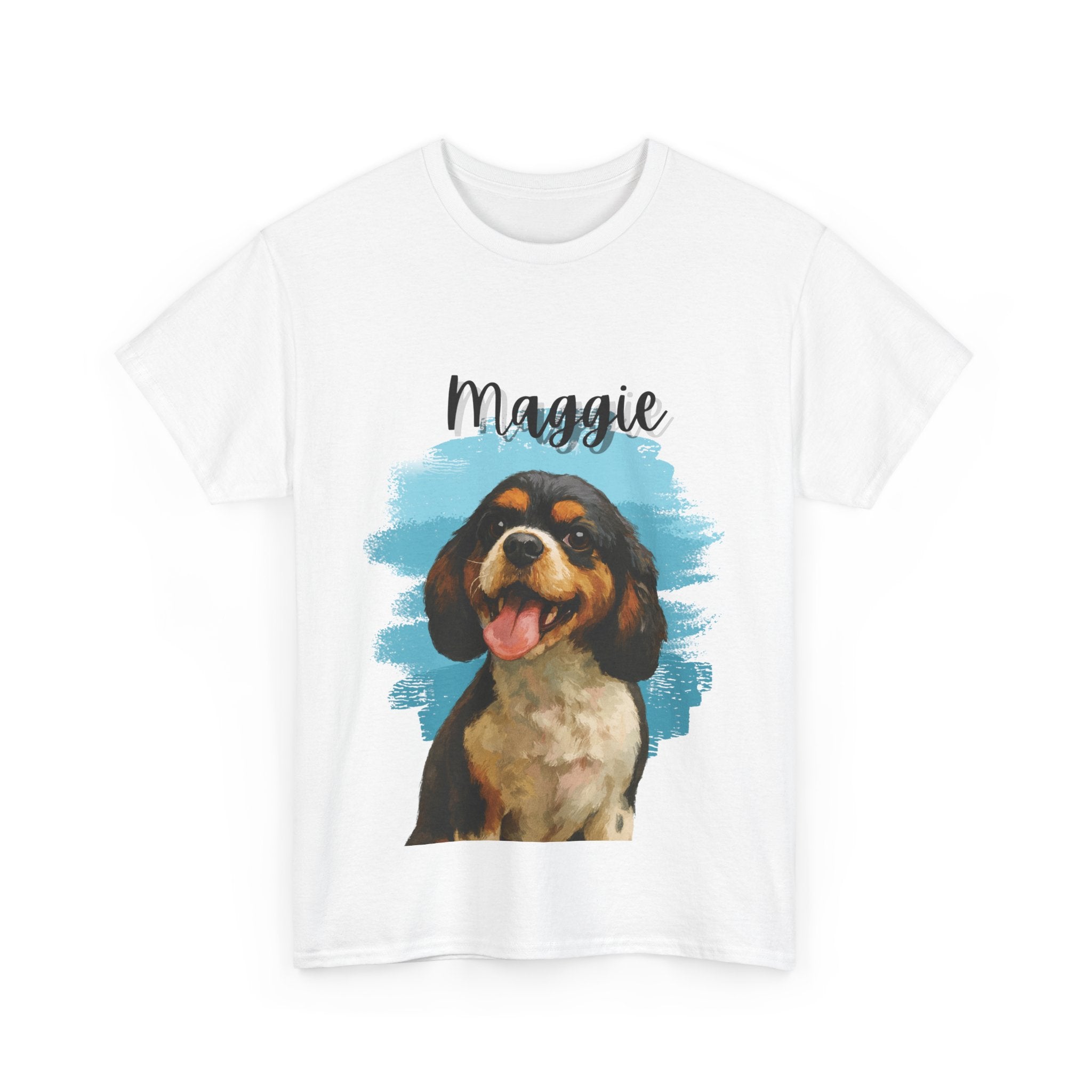 (Maggie) Whimsical Dog Portrait Tee Shirt