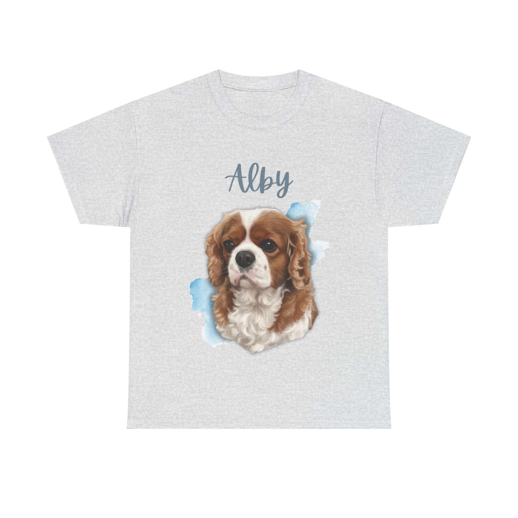 (Alby) Whimsical Dog Portrait Tee Shirt