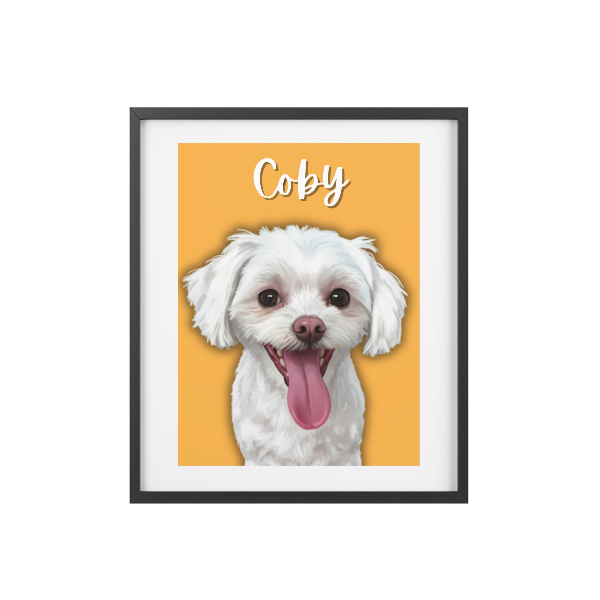 (Coby) Playful Dog Framed Poster
