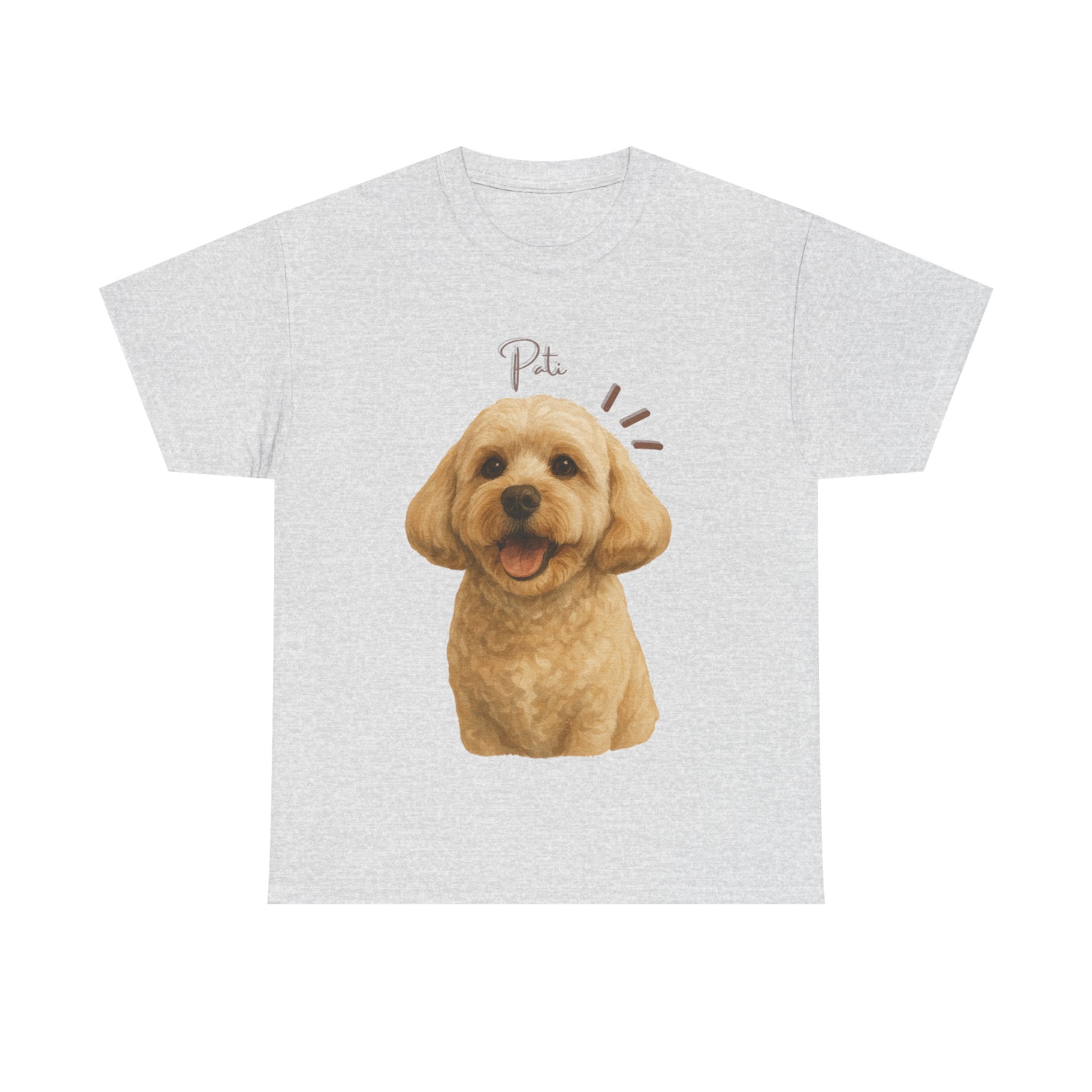 (Pati) Whimsical Dog Portrait Tee Shirt
