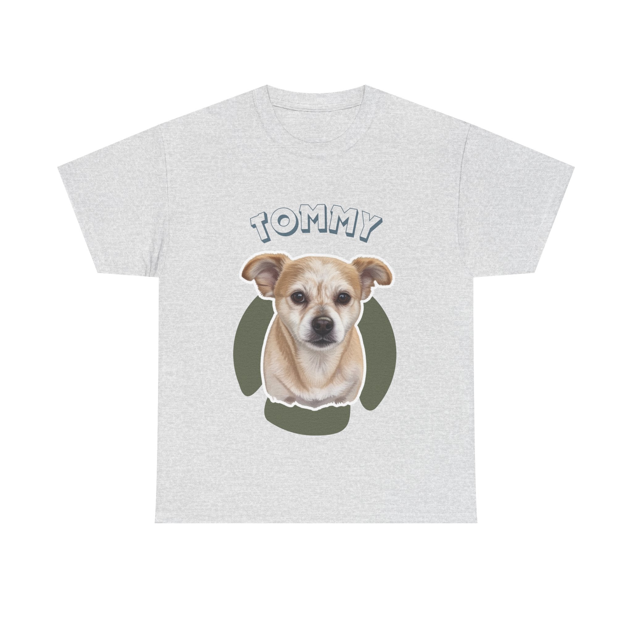 (Tommy) Whimsical Dog Portrait Tee Shirt