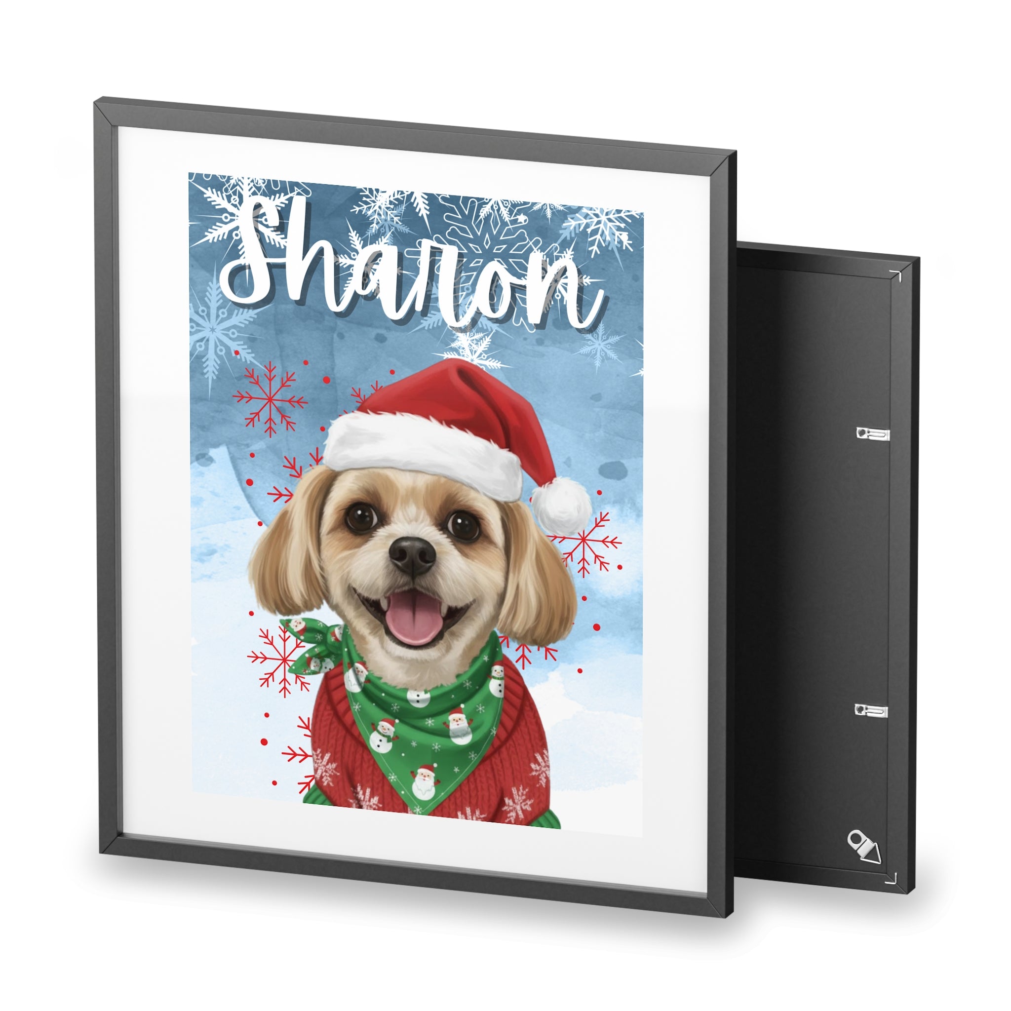 (Sharon) Playful Dog Framed Poster