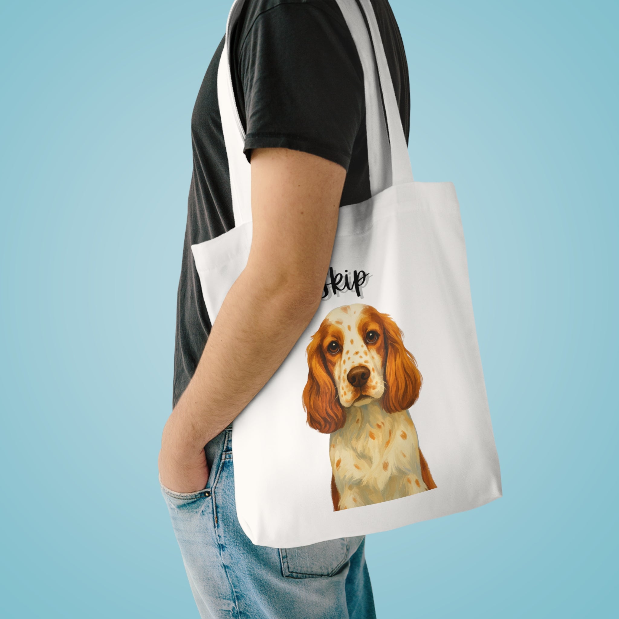 (Skip) Personalized Dog Lover Tote Bag
