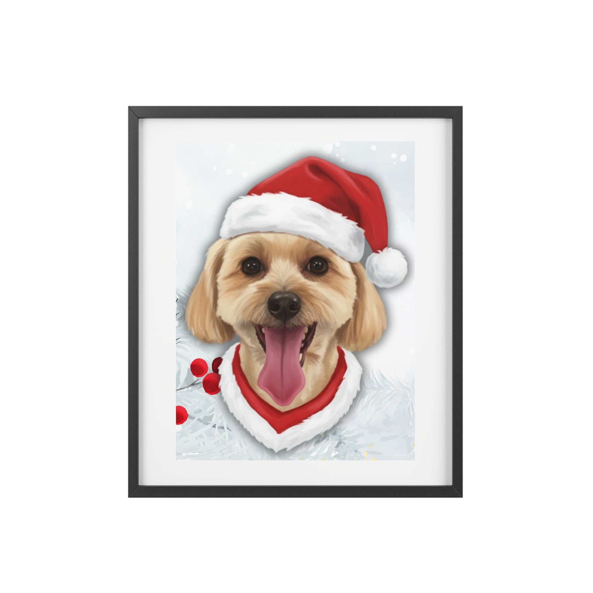 (Ache) Playful Dog Framed Poster