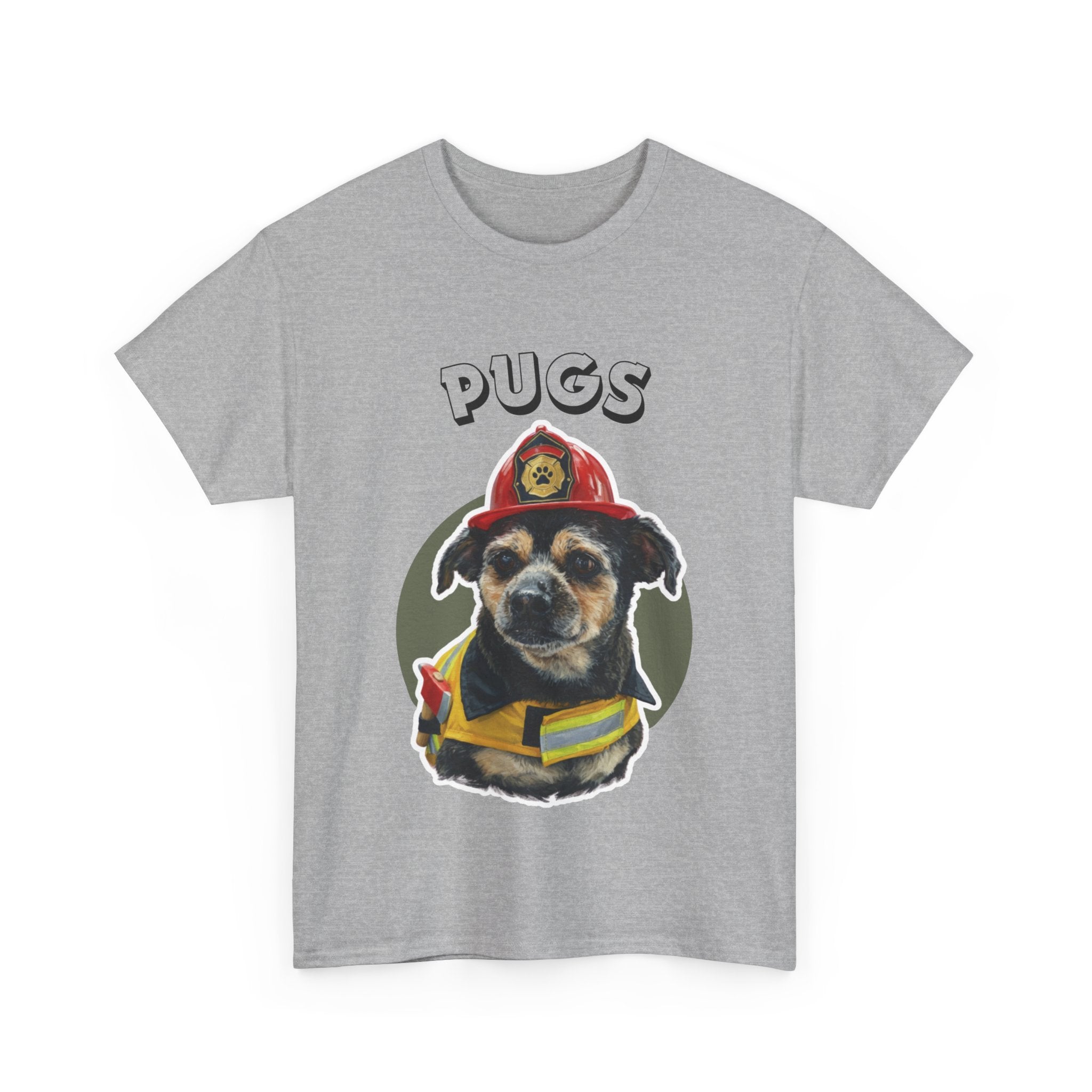 (Pugs) Whimsical Dog Portrait Tee Shirt