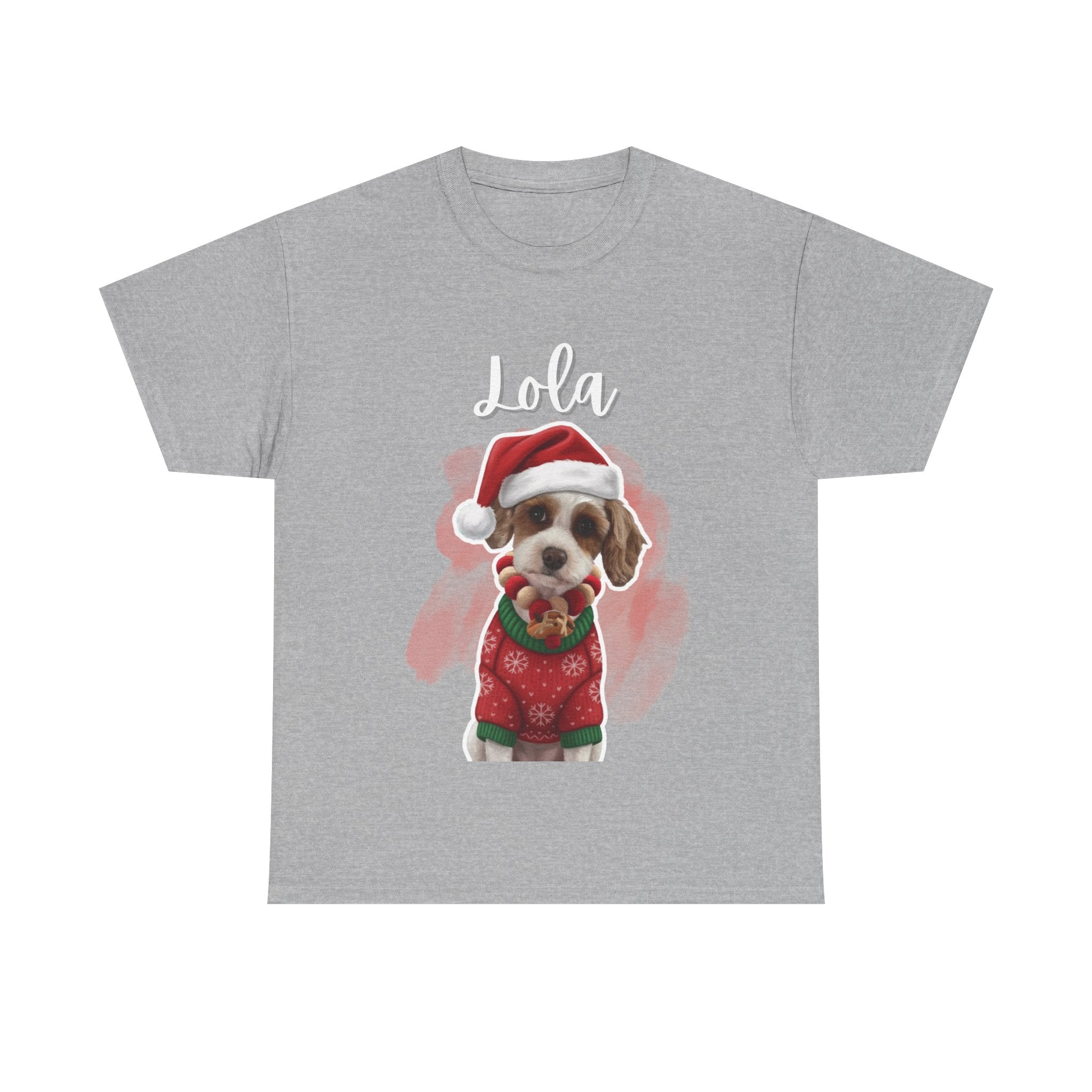 (Lola) Whimsical Dog Portrait Tee Shirt