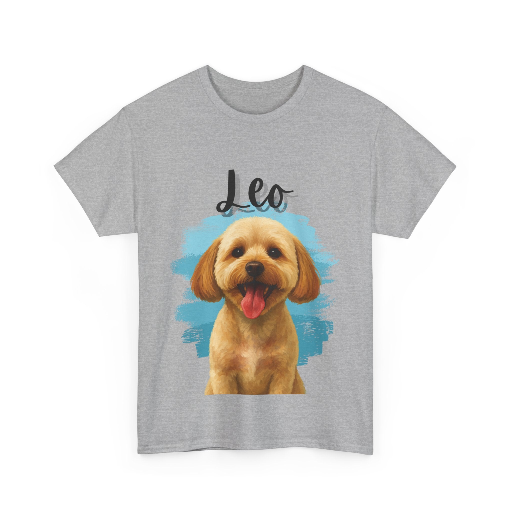 (Leo) Whimsical Dog Portrait Tee Shirt