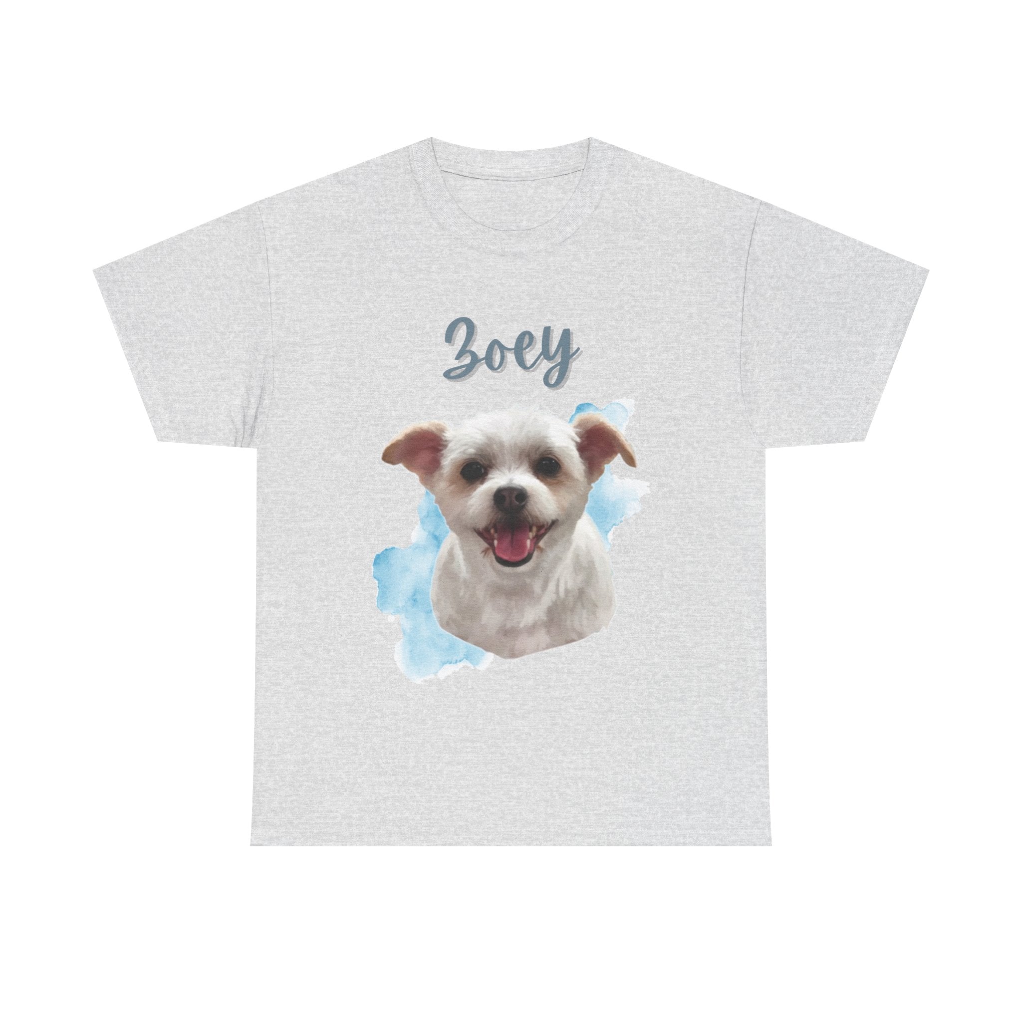 (Zoey) Whimsical Dog Portrait Tee Shirt