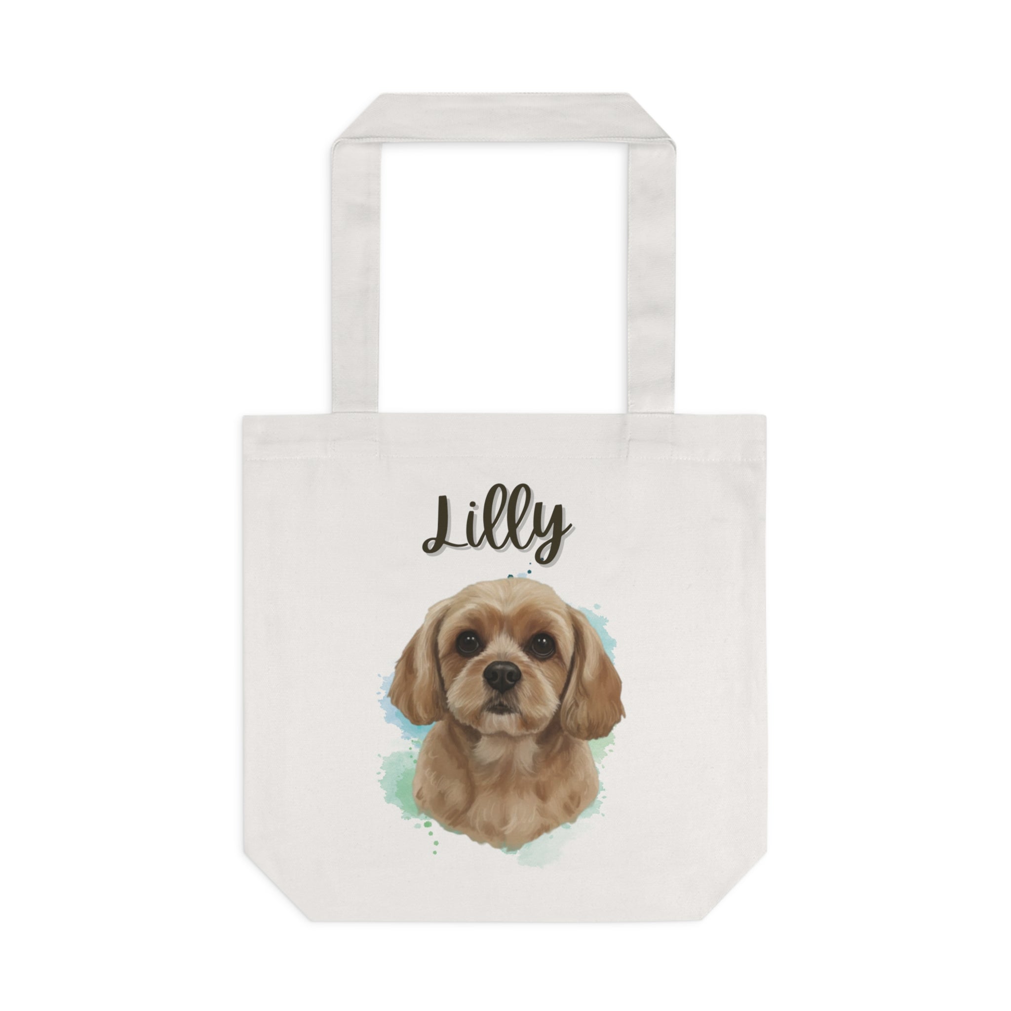 (Lilly) Personalized Dog Lover Tote Bag