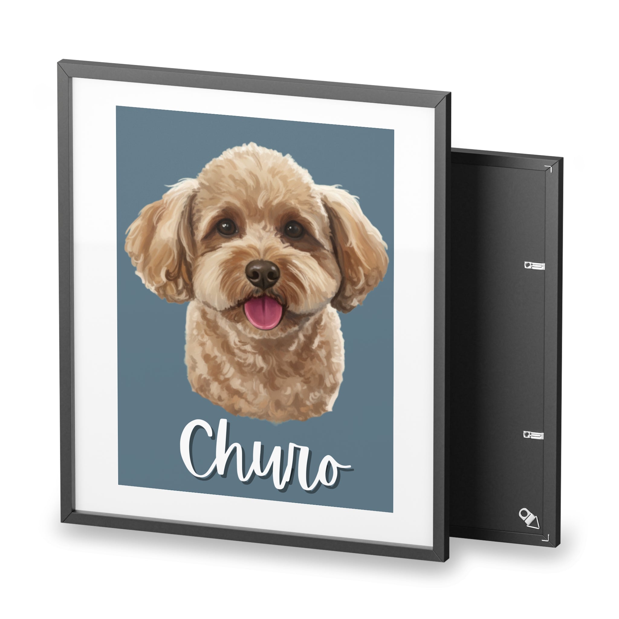 (Churo) Playful Dog Framed Poster