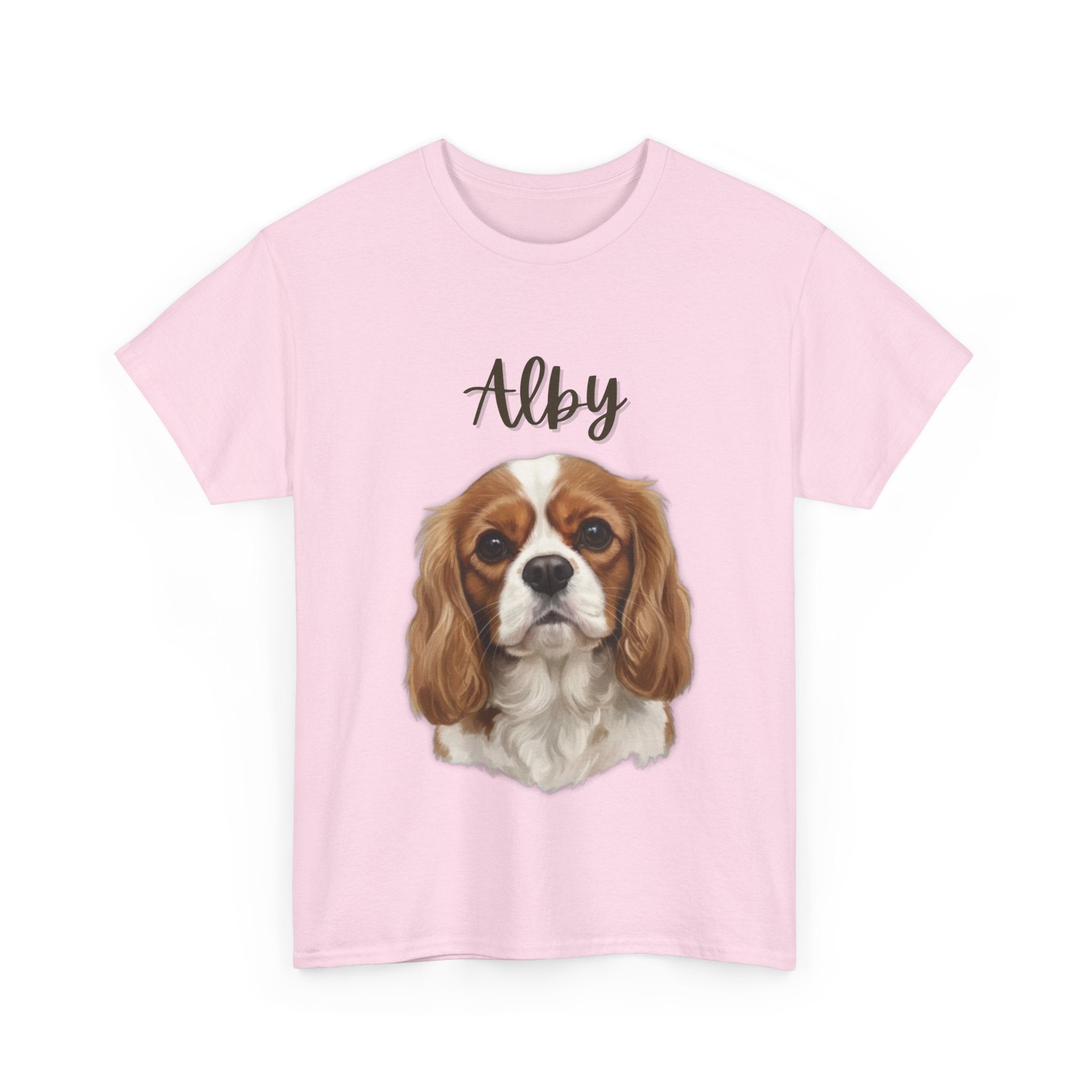 (Alby) Whimsical Dog Portrait Tee Shirt