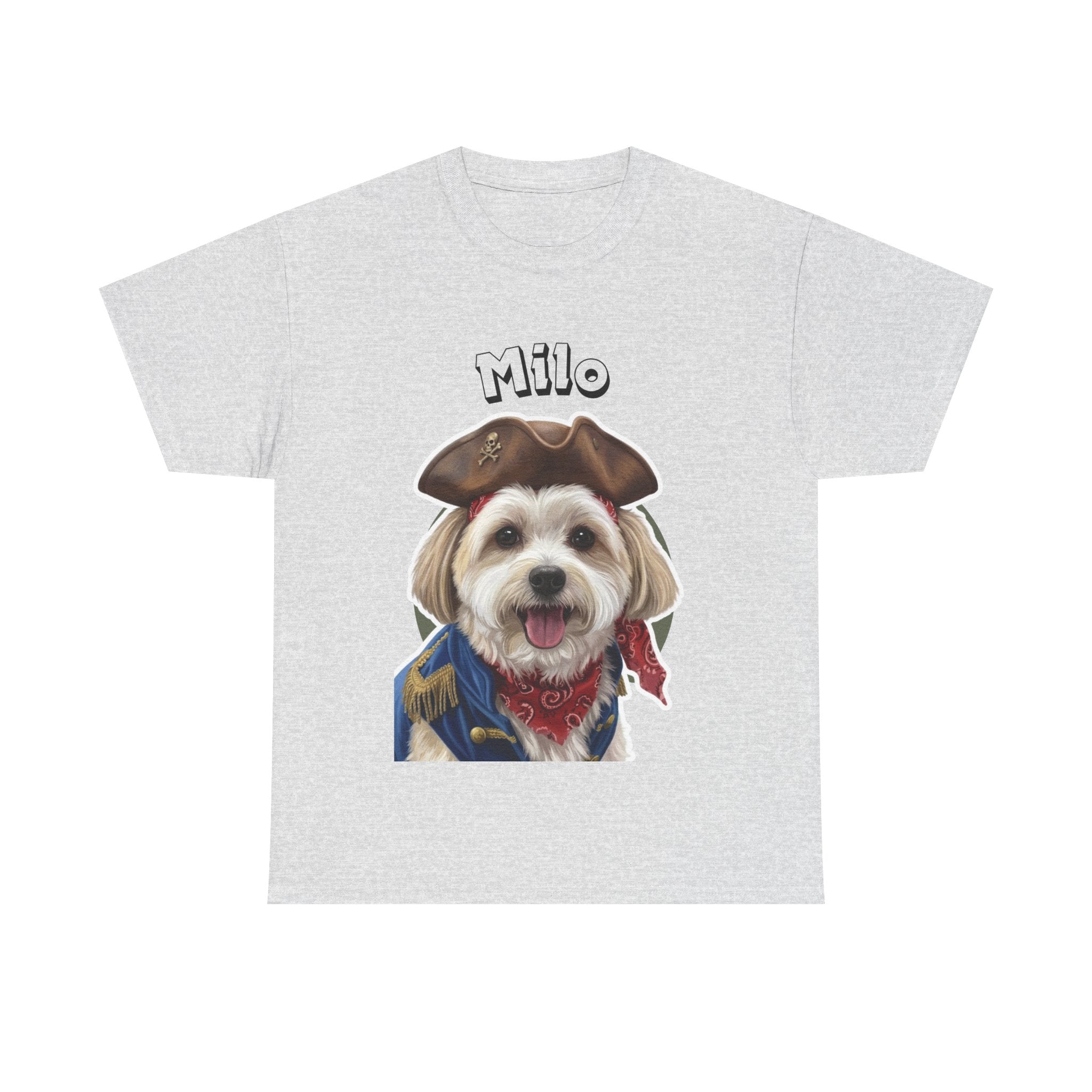 (Milo) Whimsical Dog Portrait Tee Shirt