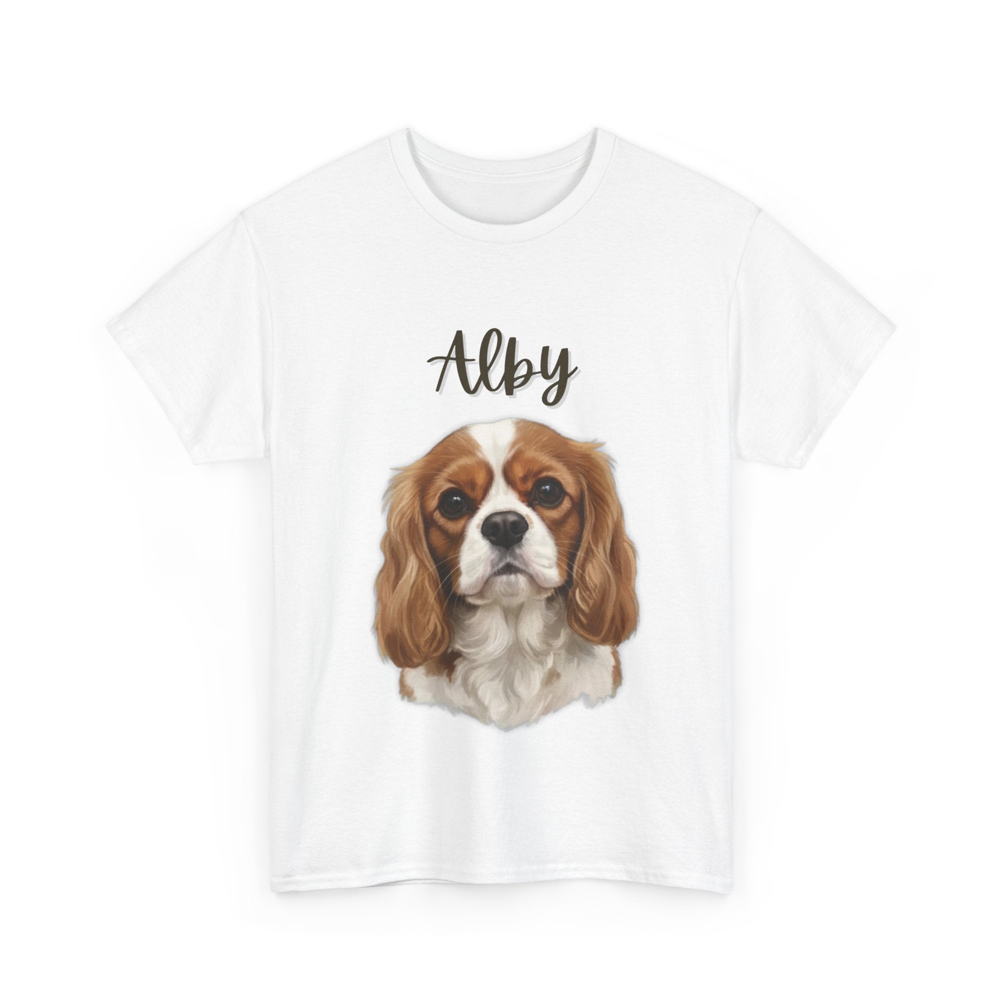 (Alby) Whimsical Dog Portrait Tee Shirt
