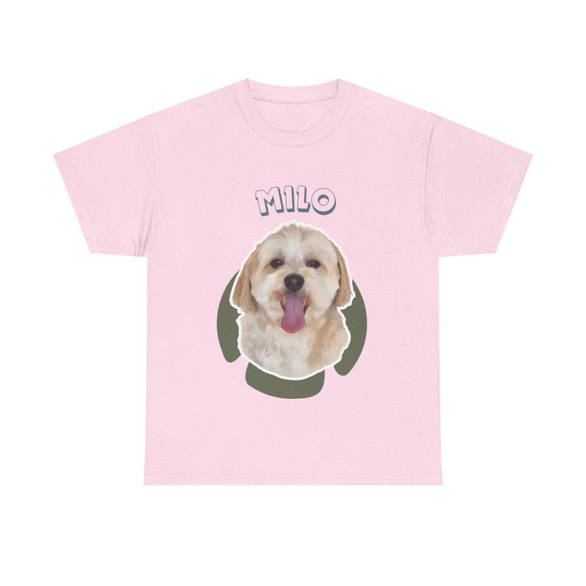 (Milo) Whimsical Dog Portrait Tee Shirt